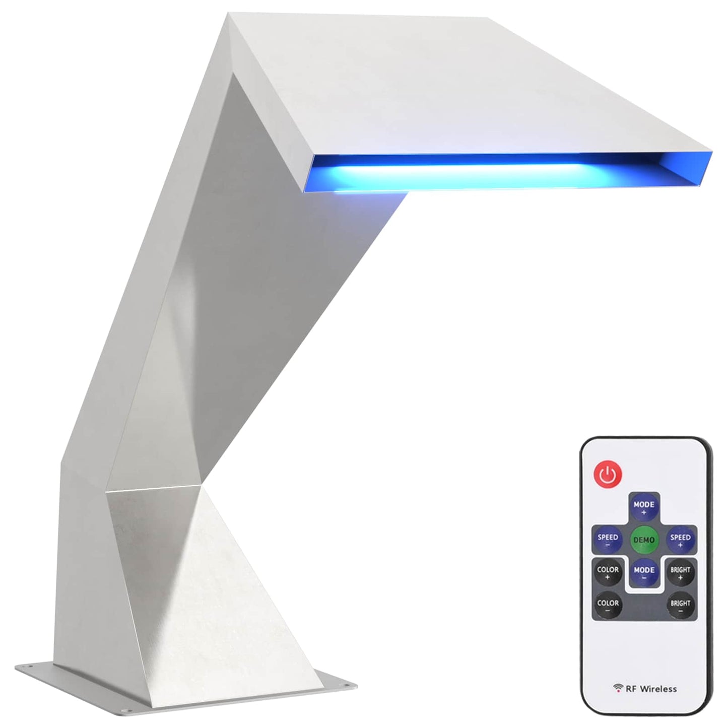 Vannfall til svømmebasseng med RGB LED-lamper Rustfritt stål