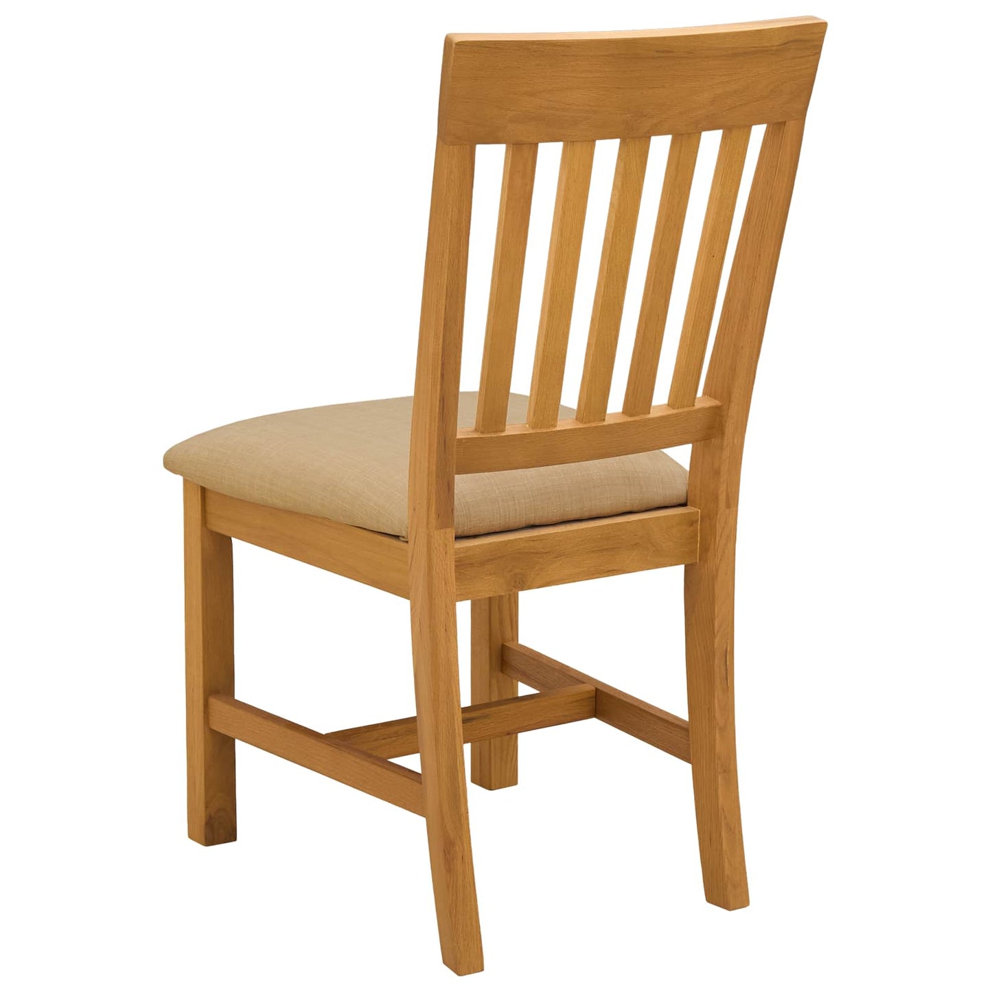 Spisestuestol 2 pcs Massivt Eiketre Beige 45 x 59 x 92 cm