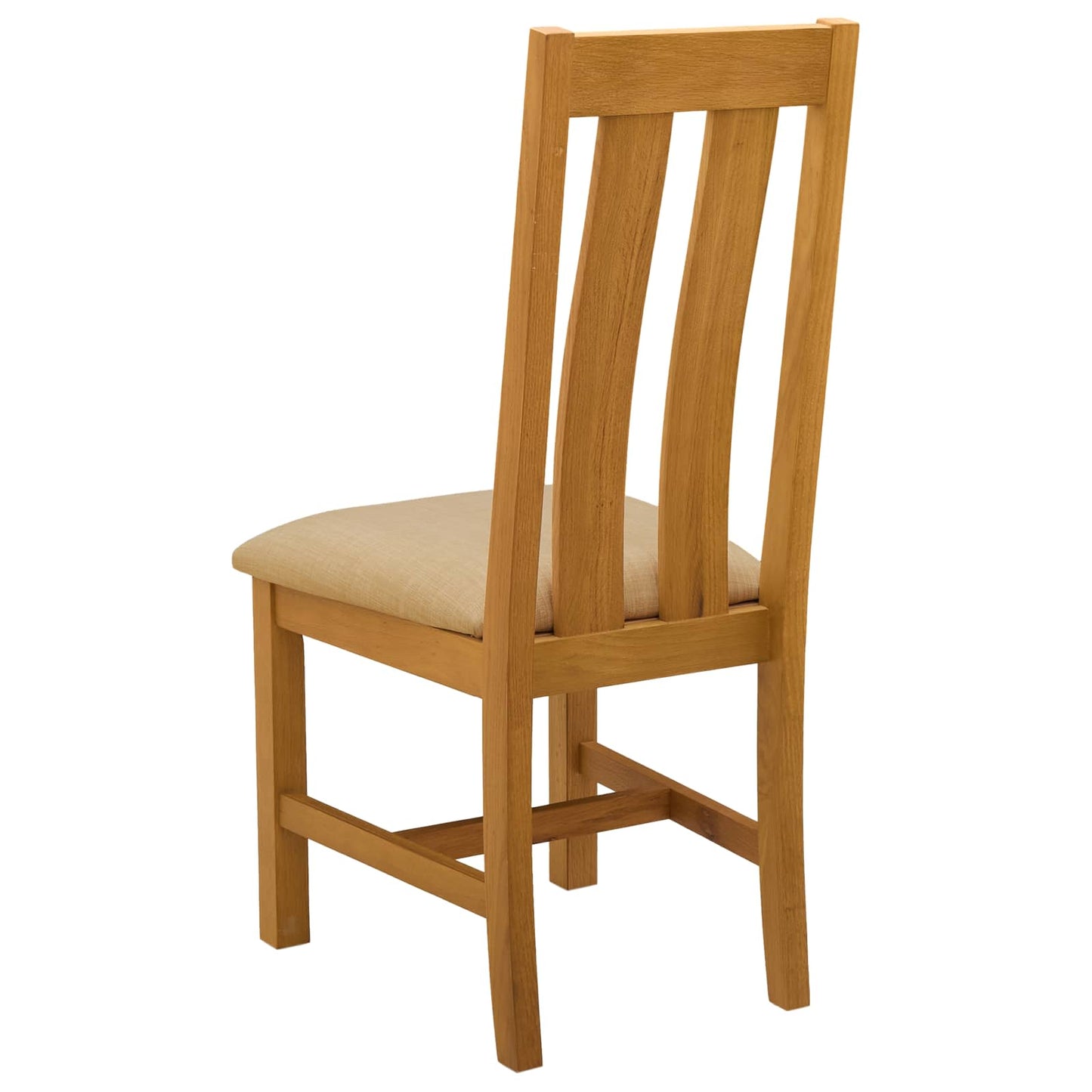 Spisestuestol 2 pcs Massivt Eiketre Beige 45 x 54 x 100 cm
