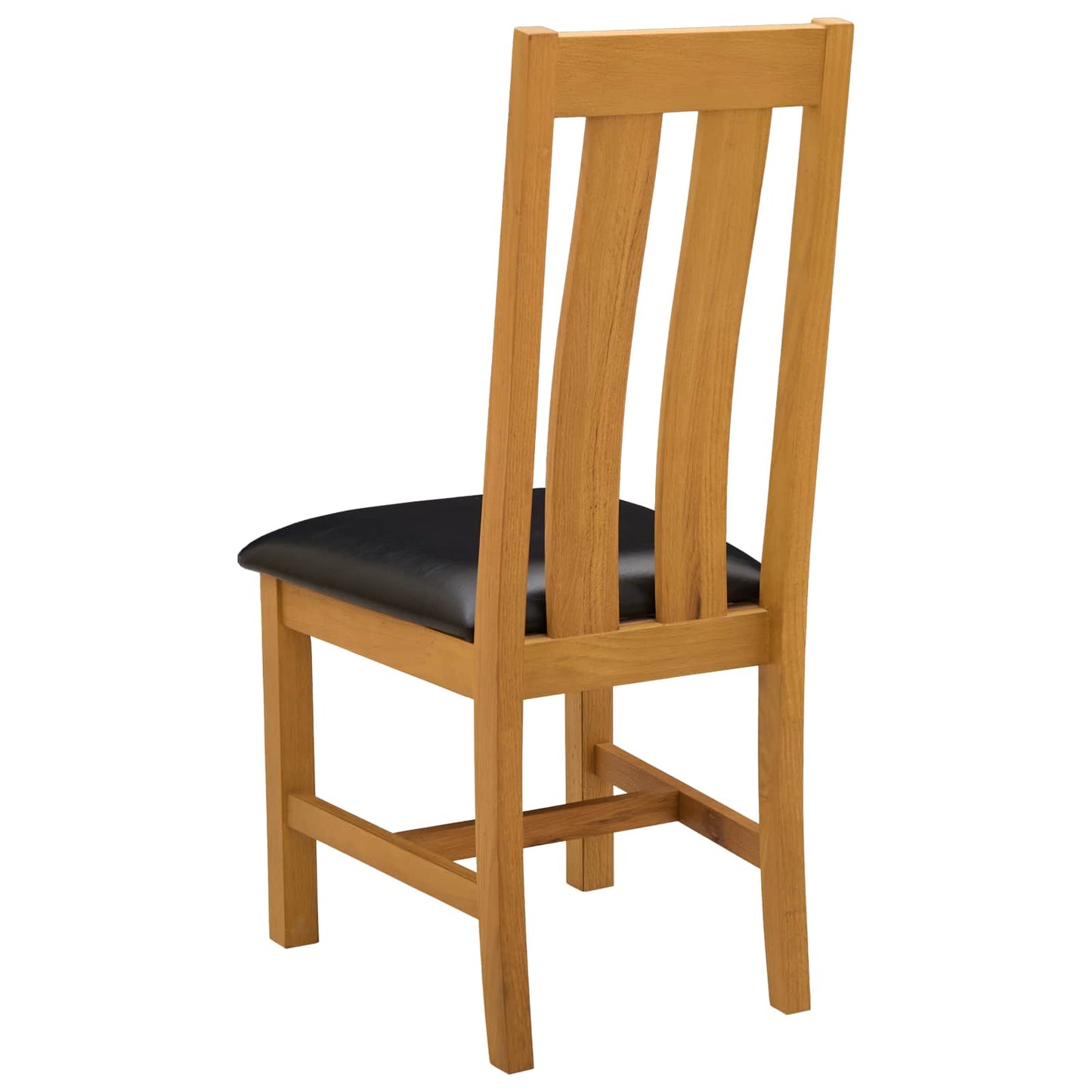 Spisestuestol 2 pcs Massivt Eiketre Svart 45 x 54 x 100 cm