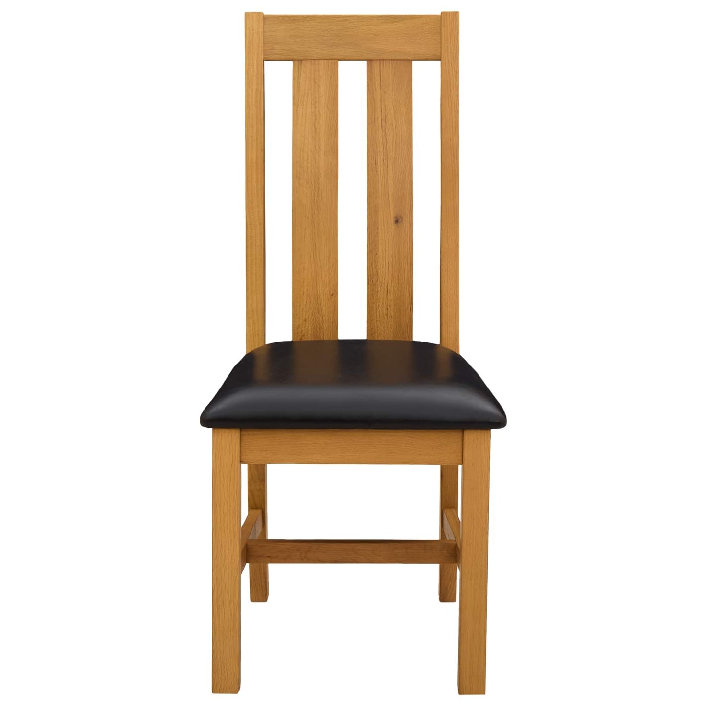 Spisestuestol 2 pcs Massivt Eiketre Svart 45 x 54 x 100 cm