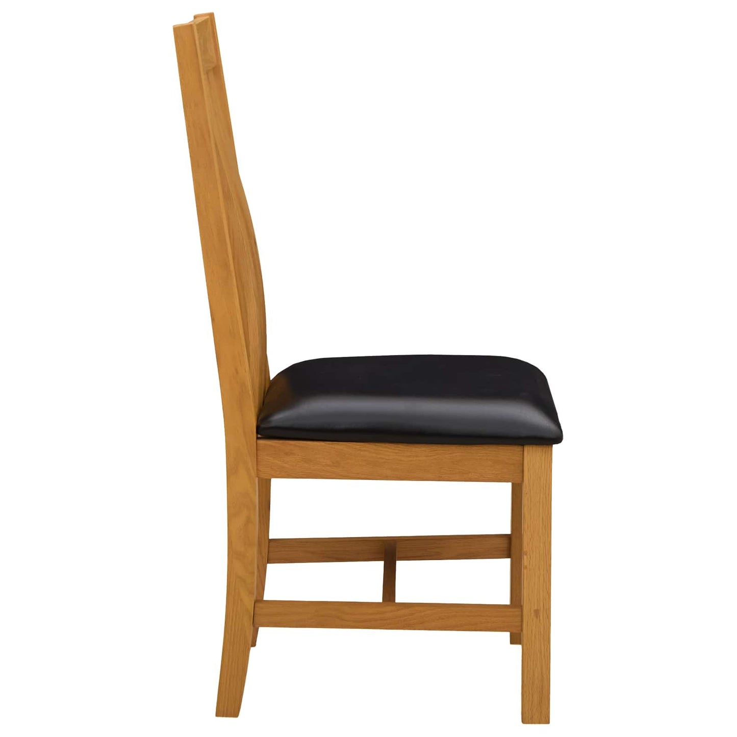 Spisestuestol 2 pcs Massivt Eiketre Svart 45 x 54 x 100 cm