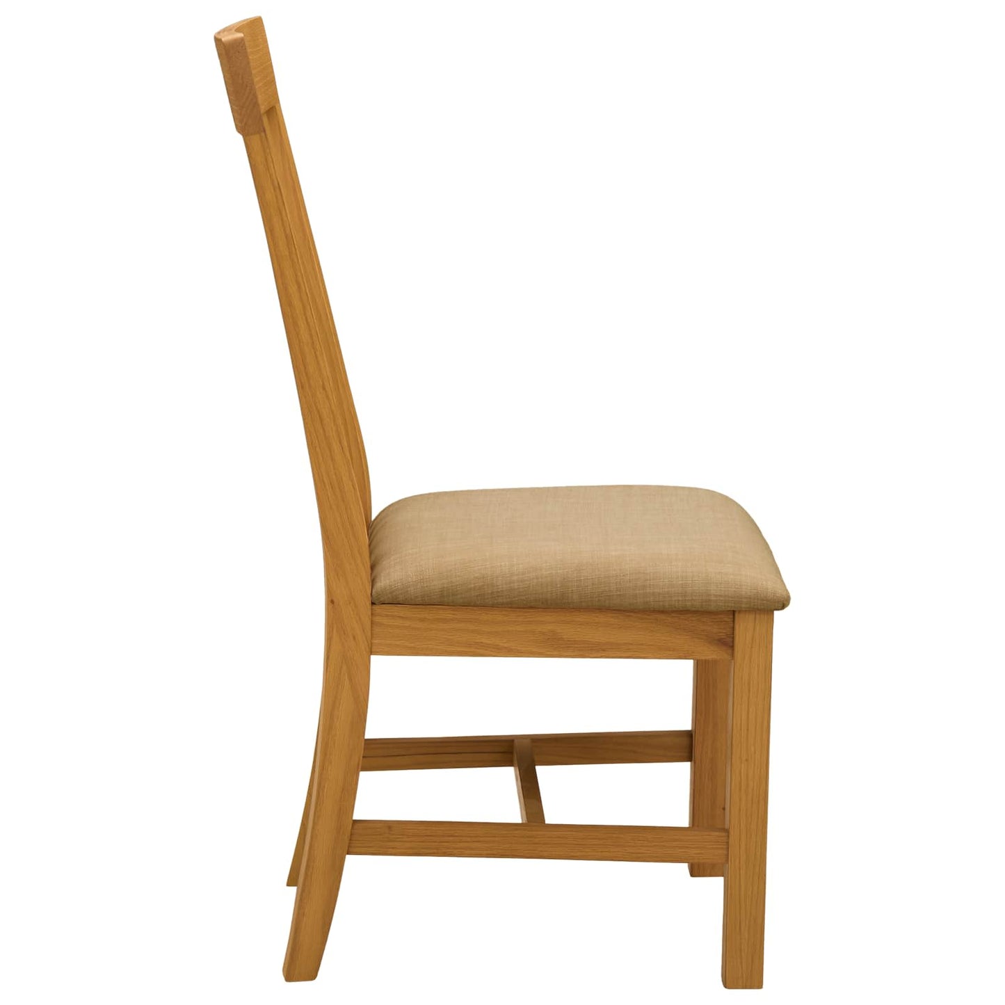 Spisestuestol 2 pcs Massivt Eiketre Beige 45 x 59,5 x 100 cm