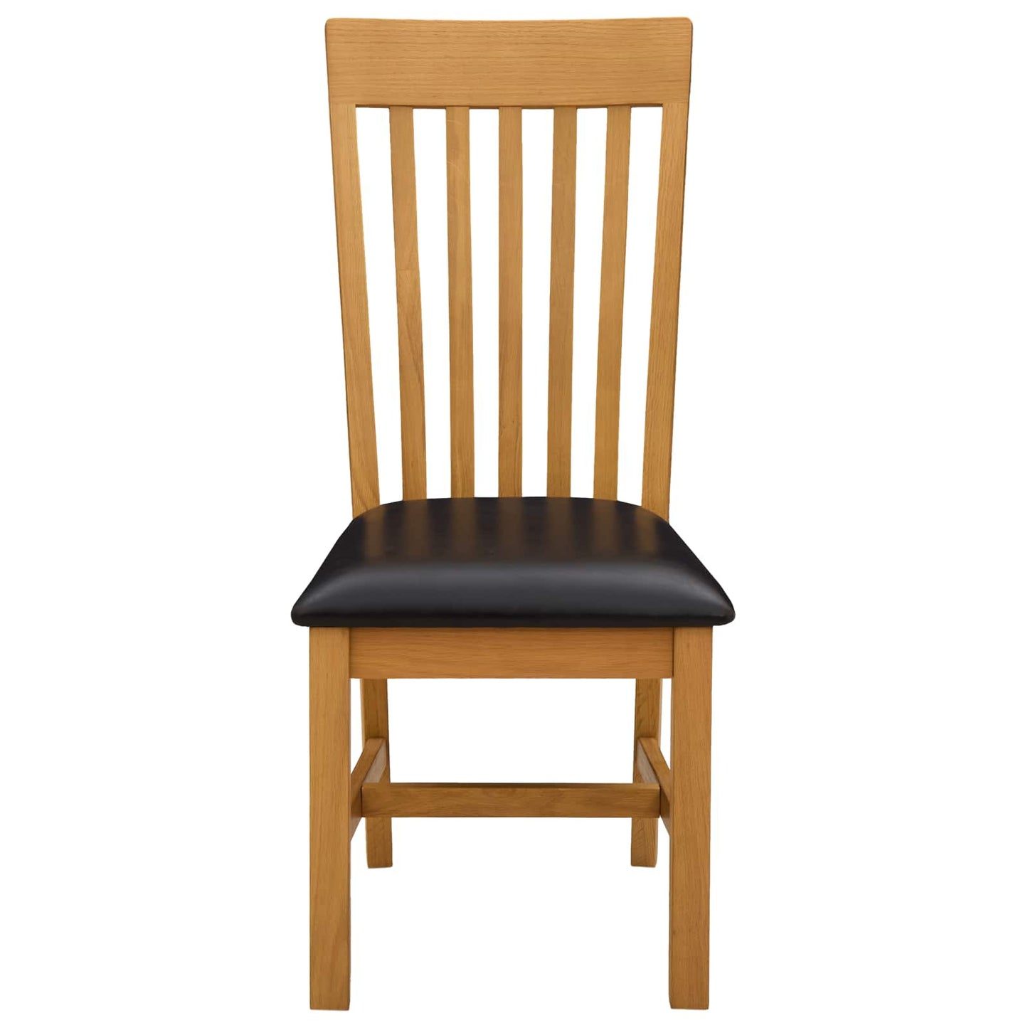 Spisestuestol 2 pcs Massivt Eiketre Svart 45 x 59,5 x 100 cm