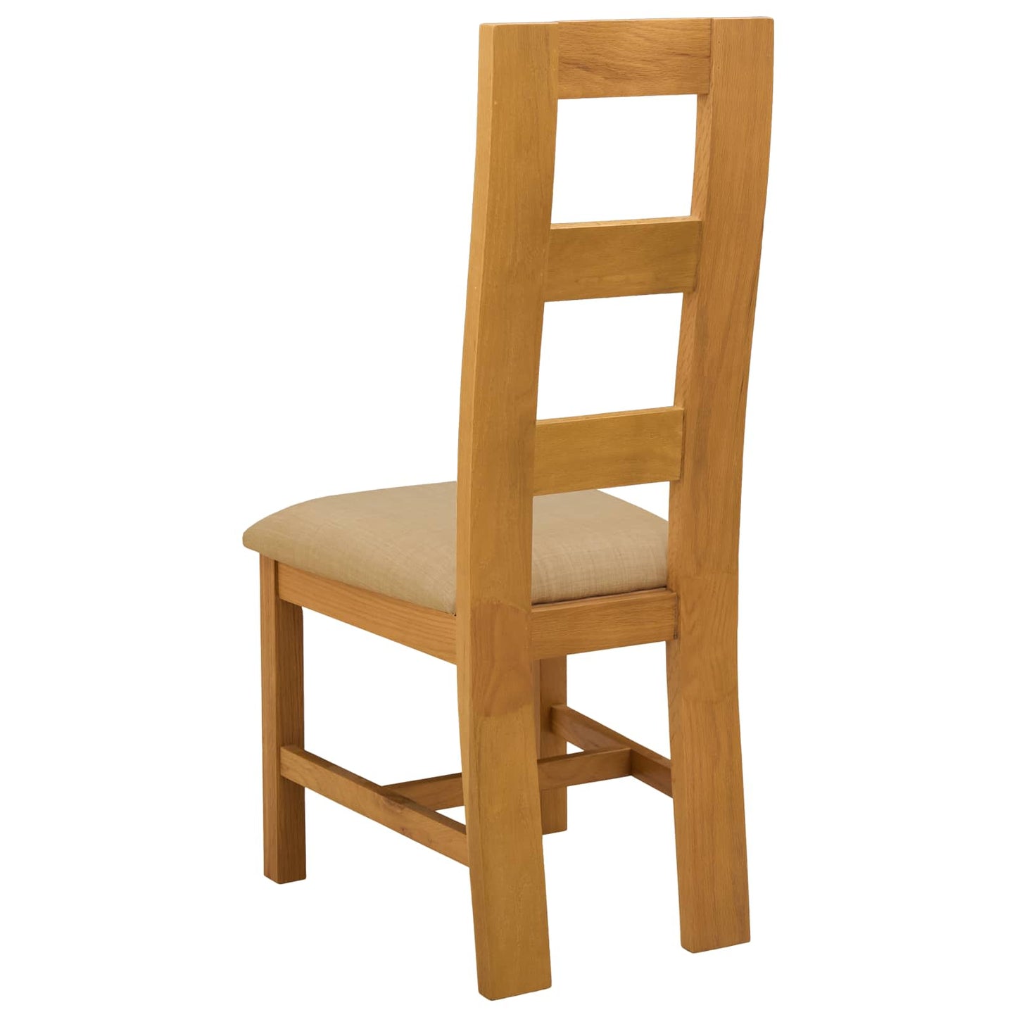 Spisestuestol 2 pcs Massivt Eiketre Beige 45 x 51 x 105 cm