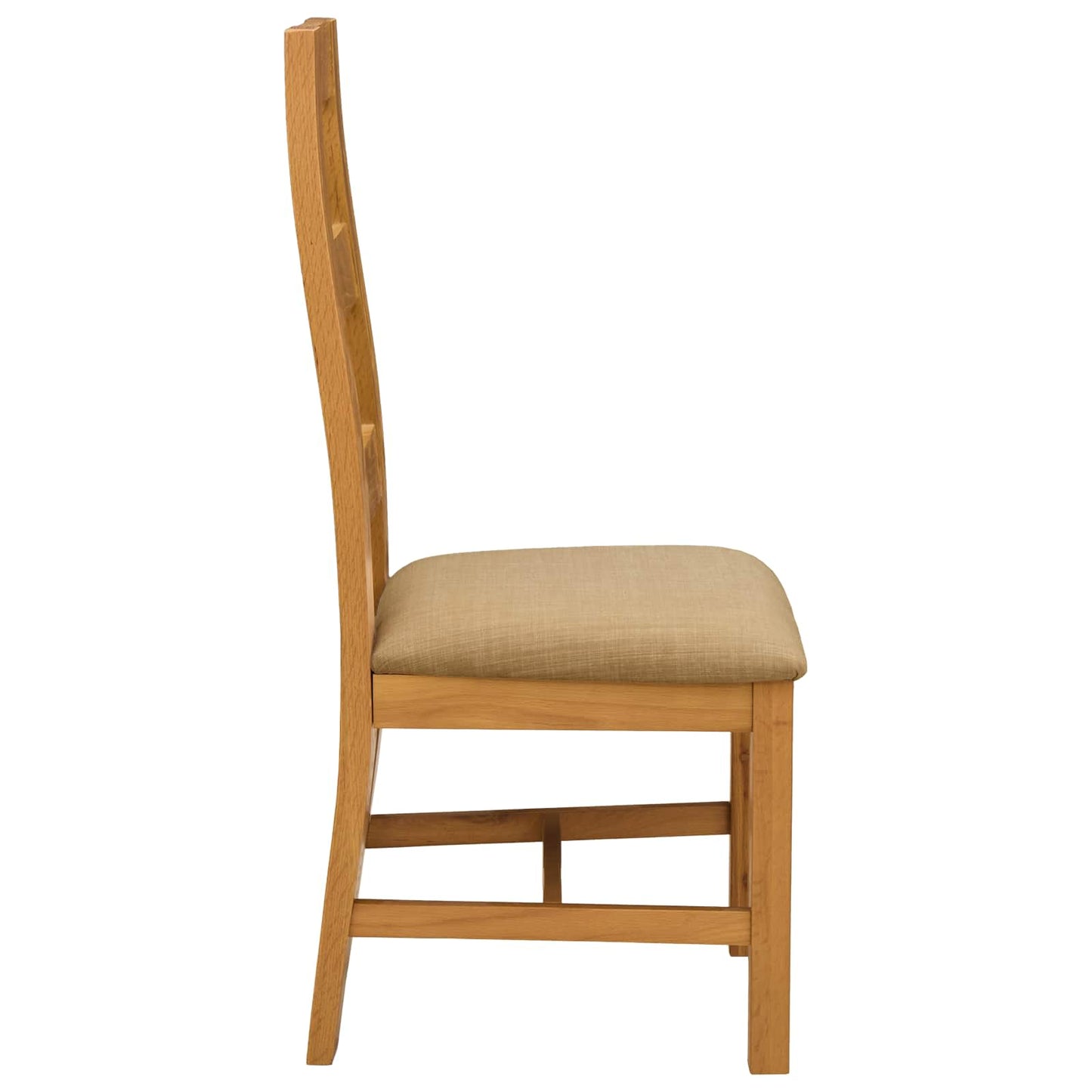 Spisestuestol 2 pcs Massivt Eiketre Beige 45 x 51 x 105 cm