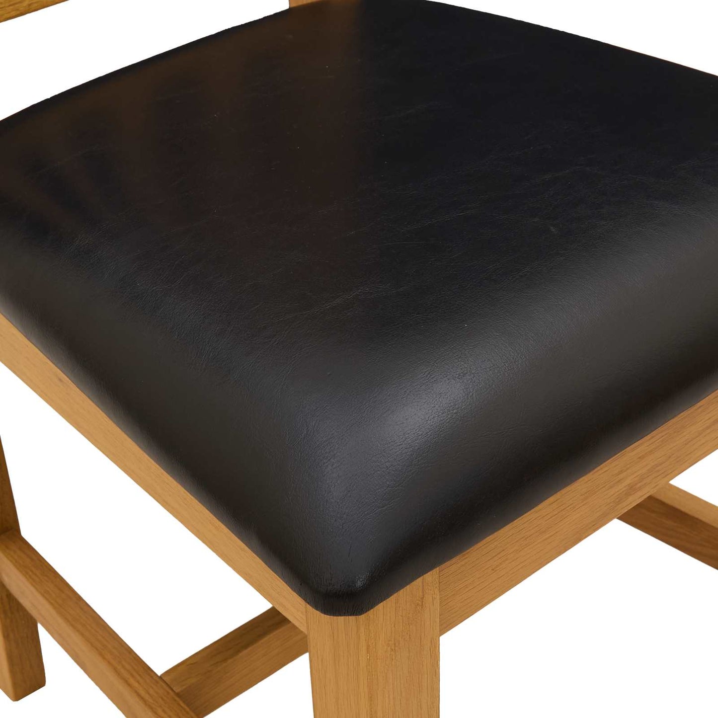 Spisestuestol 2 pcs Massivt Eiketre Svart 45 x 51 x 105 cm