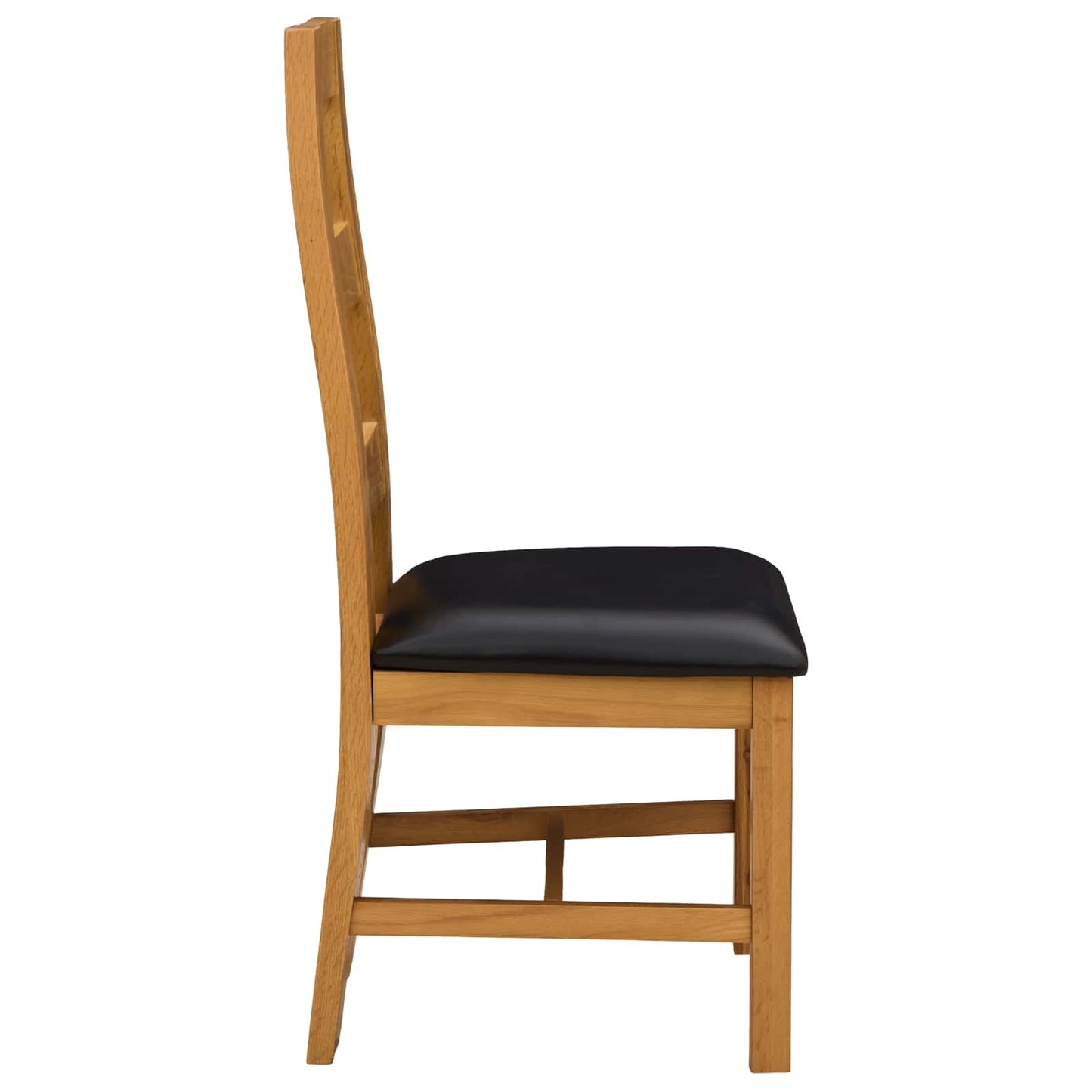 Spisestuestol 2 pcs Massivt Eiketre Svart 45 x 51 x 105 cm