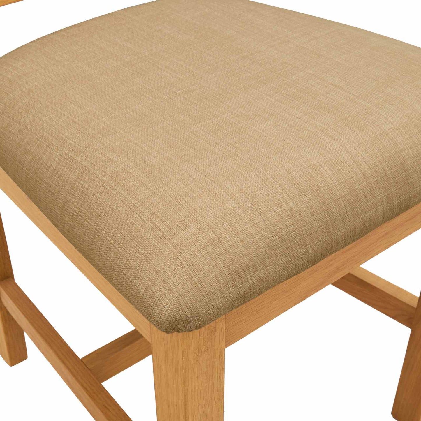 Spisestuestol 2 pcs Massivt Eiketre Beige 45 x 54 x 105 cm
