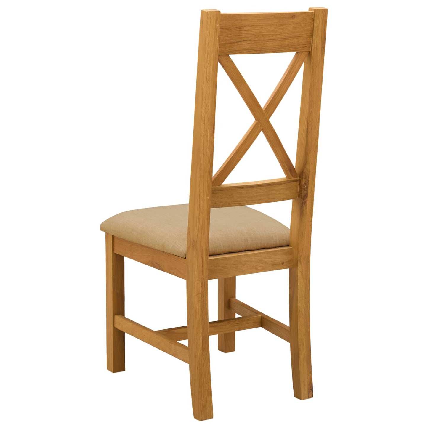 Spisestuestol 2 pcs Massivt Eiketre Beige 45 x 54 x 105 cm
