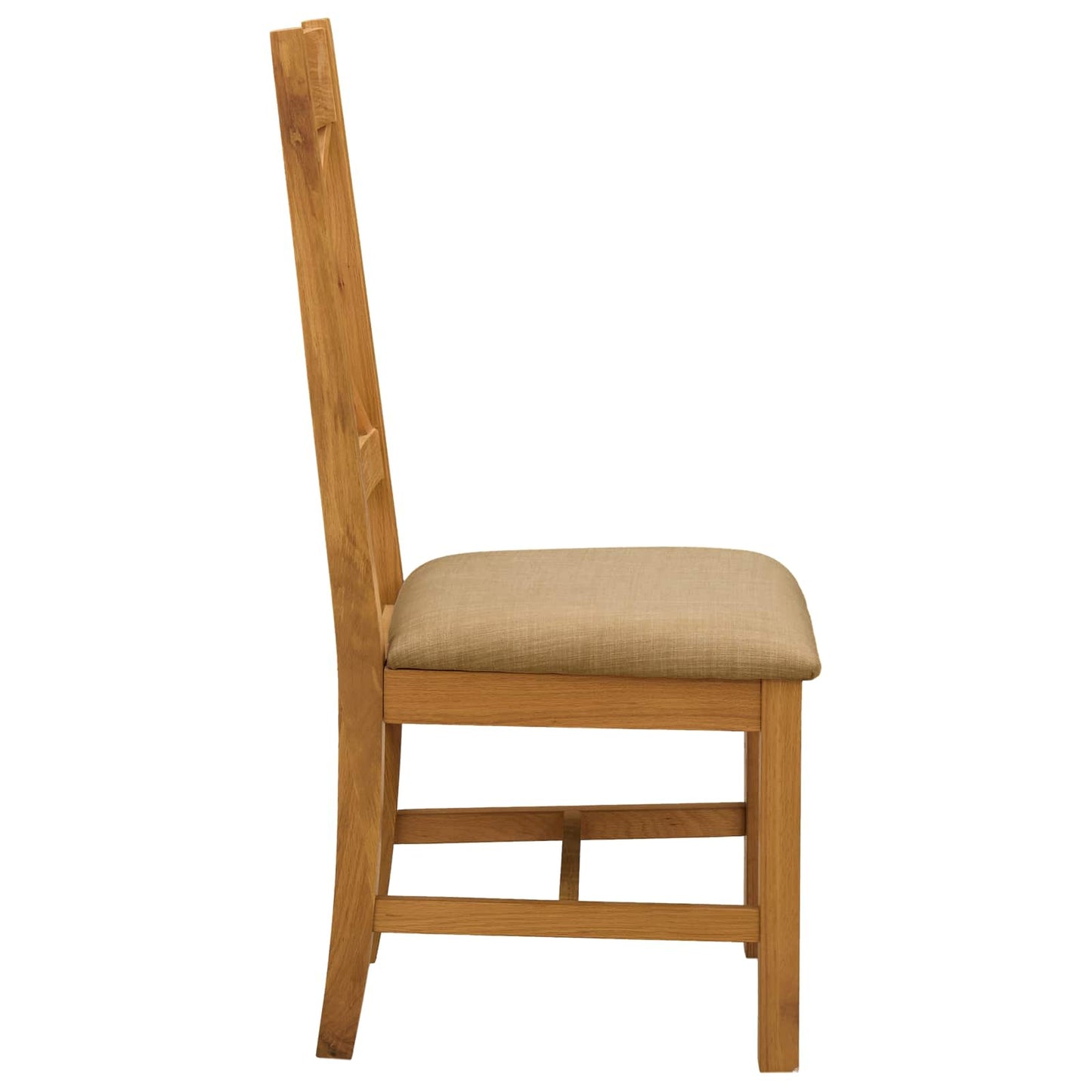 Spisestuestol 2 pcs Massivt Eiketre Beige 45 x 54 x 105 cm