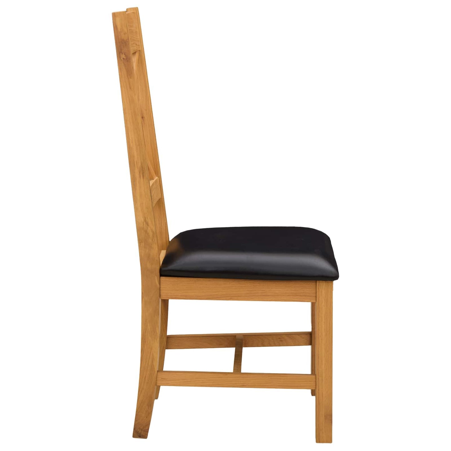 Spisestuestol 2 pcs Massivt Eiketre Svart 45 x 54 x 105 cm