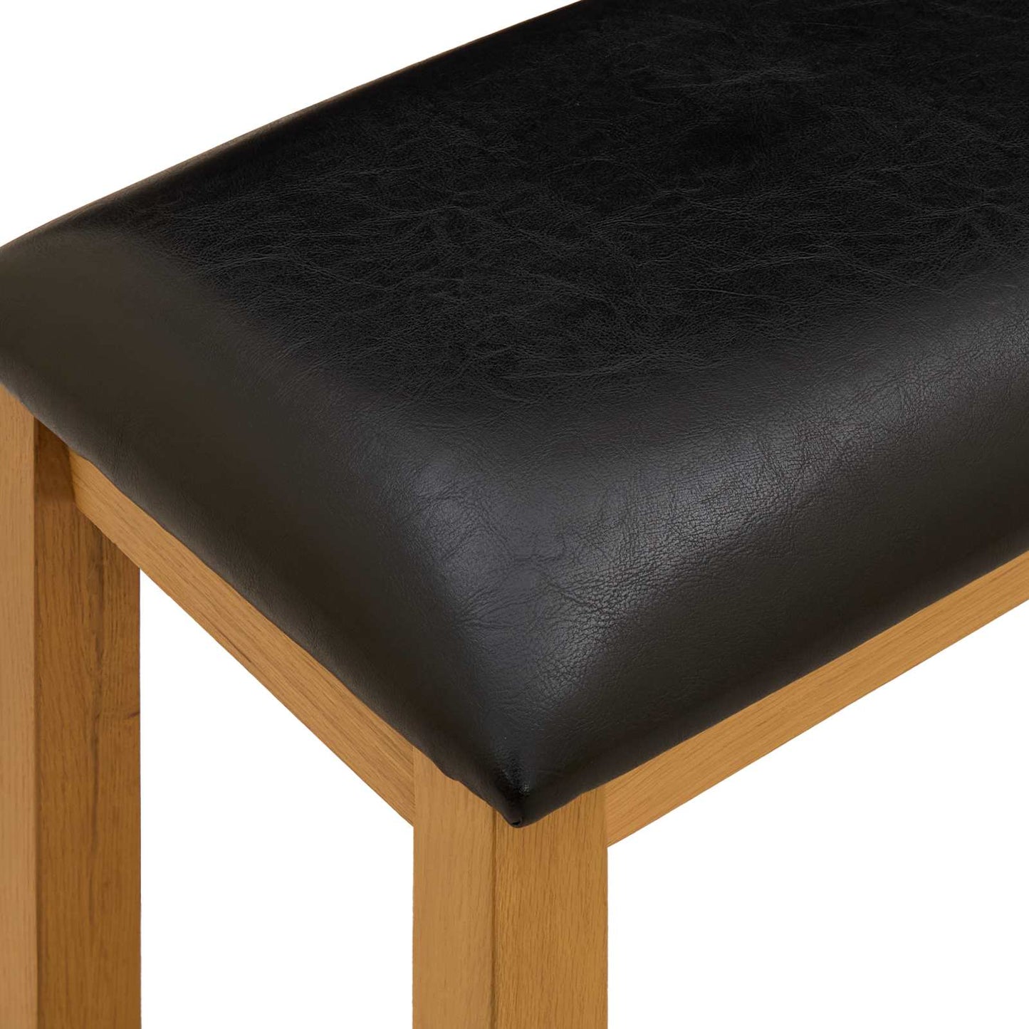 Spisebenk 95 x 32 x 45 cm Massivt Eiketre Svart