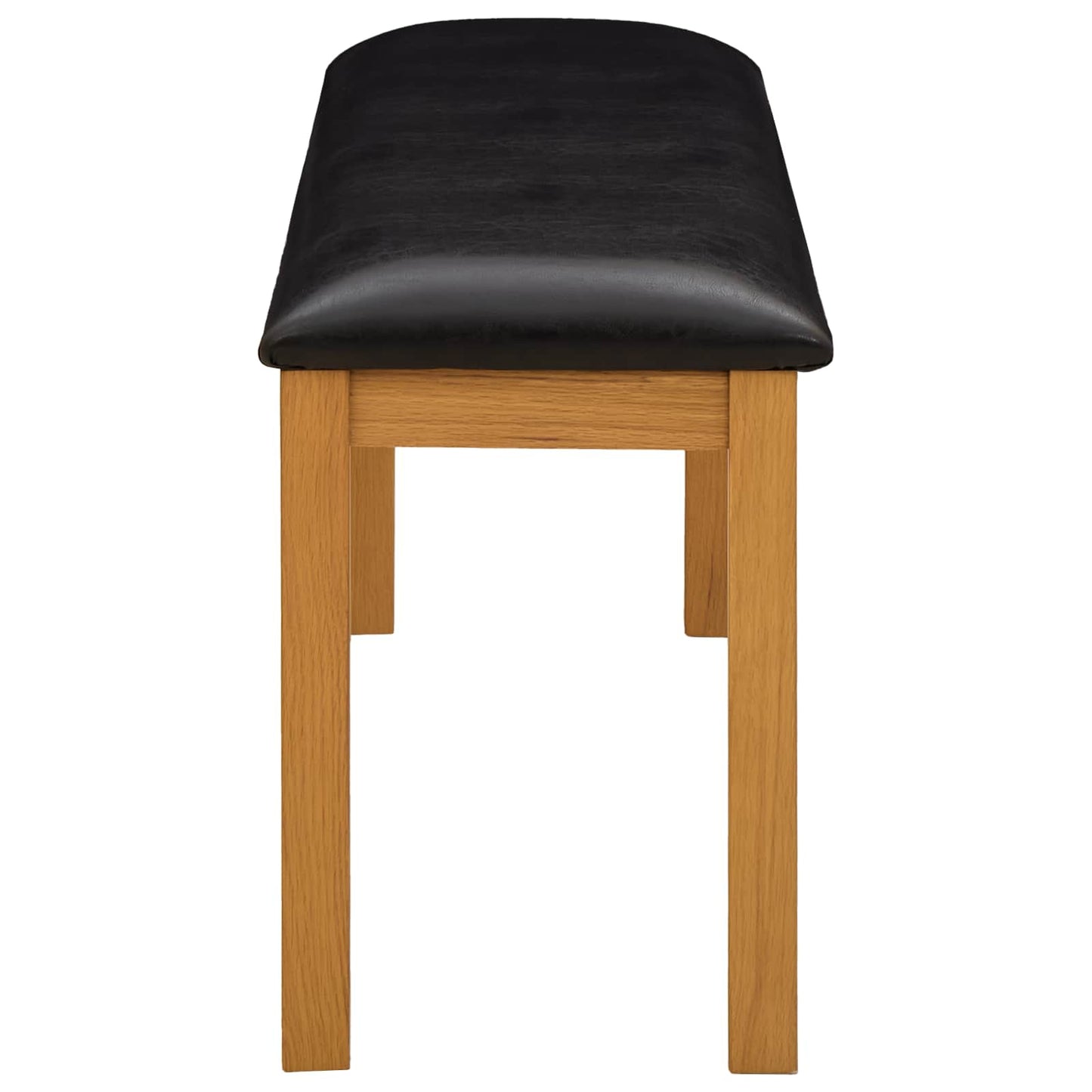 Spisebenk 95 x 32 x 45 cm Massivt Eiketre Svart