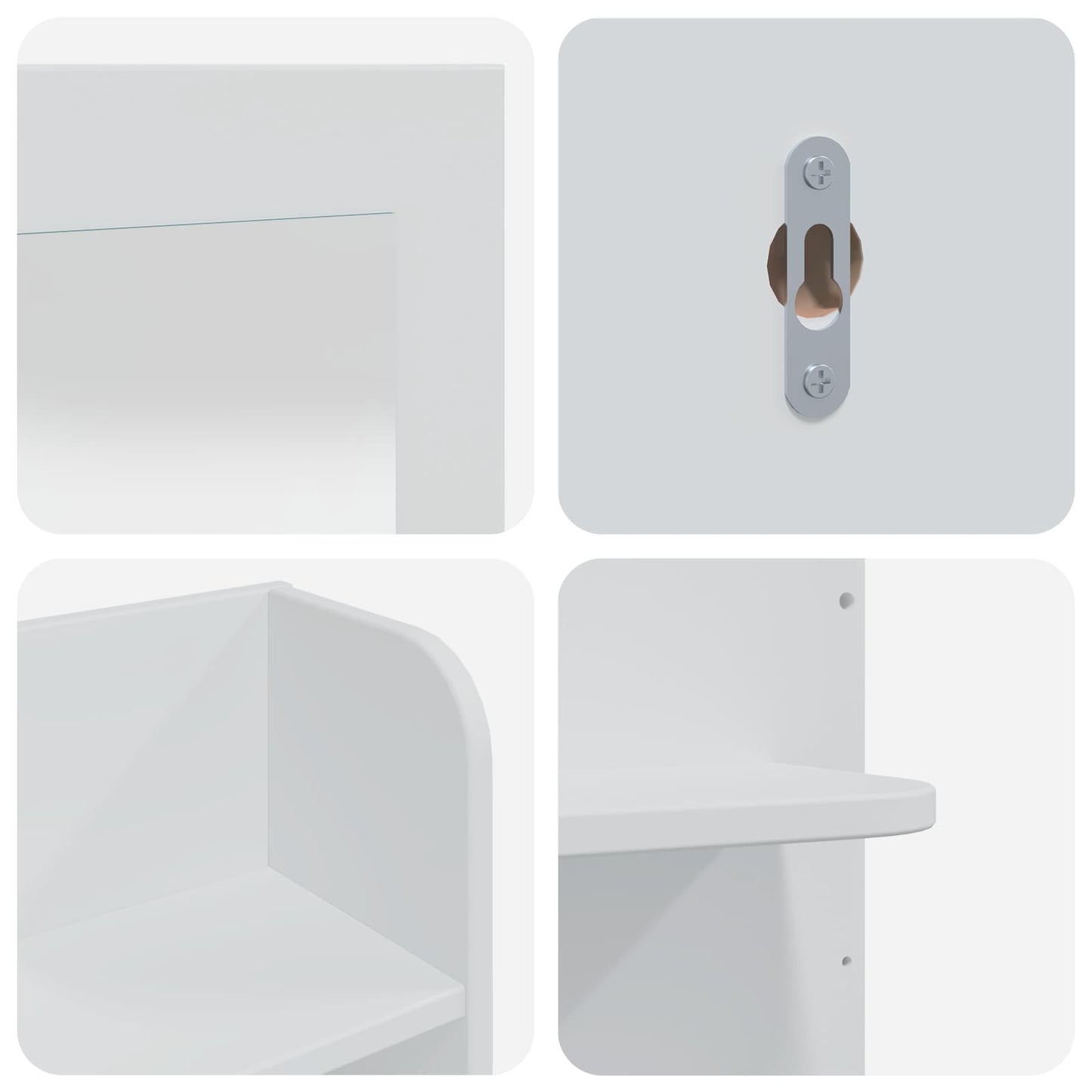 Sminkebordsett FAUSKE 3 pcs Hvit 76 x 50 x 143 cm