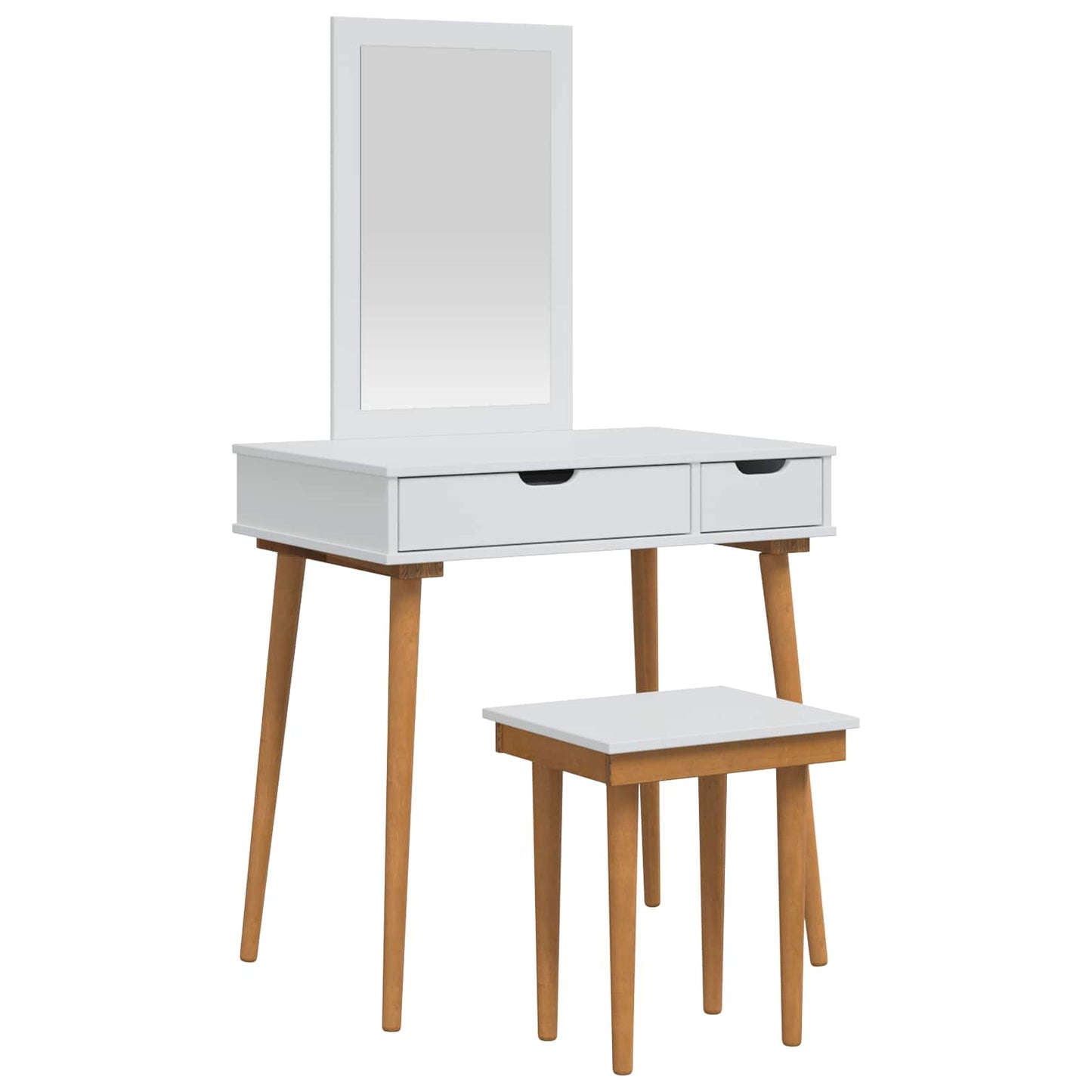 Sminkebordsett FAUSKE 3 pcs Hvit 76 x 50 x 143 cm