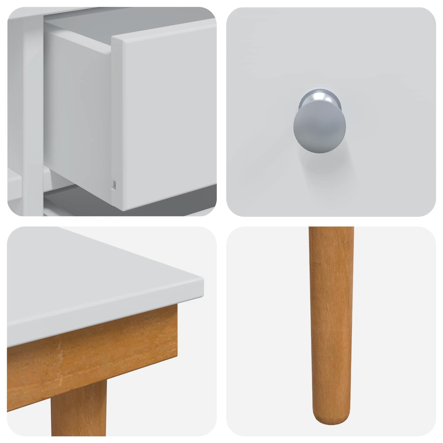 Sminkebordsett FAUSKE 3 pcs Hvit 100 x 50 x 103,5 cm