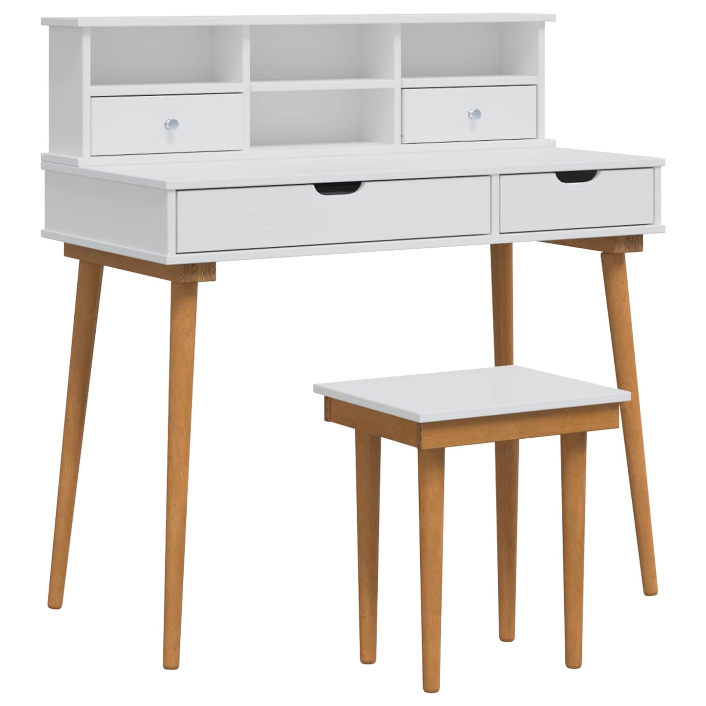 Sminkebordsett FAUSKE 3 pcs Hvit 100 x 50 x 103,5 cm