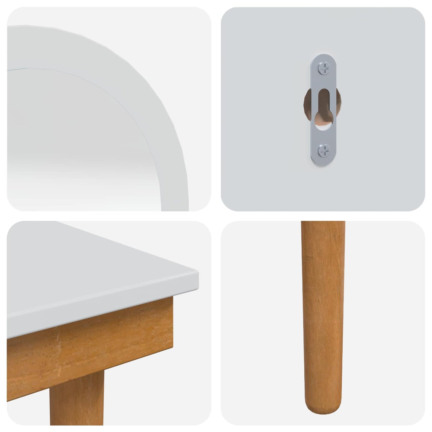 Sminkebordsett FAUSKE 3 pcs Hvit 100 x 50 x 143 cm