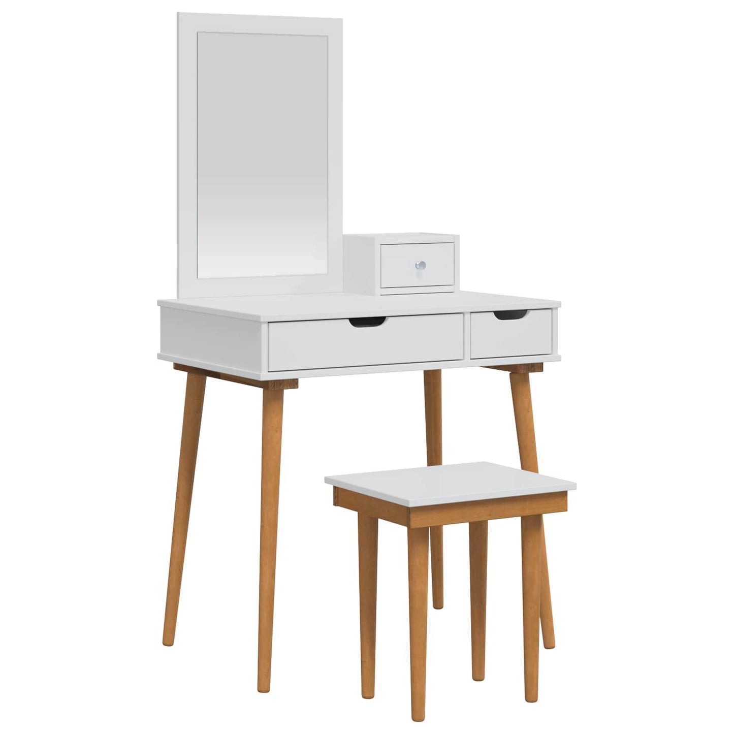 Sminkebordsett FAUSKE 4 pcs Hvit 76 x 50 x 143 cm