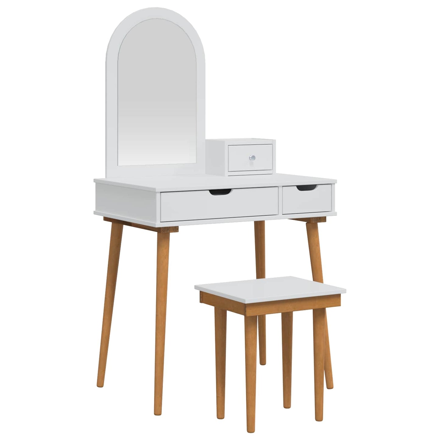 Sminkebordsett FAUSKE 4 pcs Hvit 76 x 50 x 143 cm