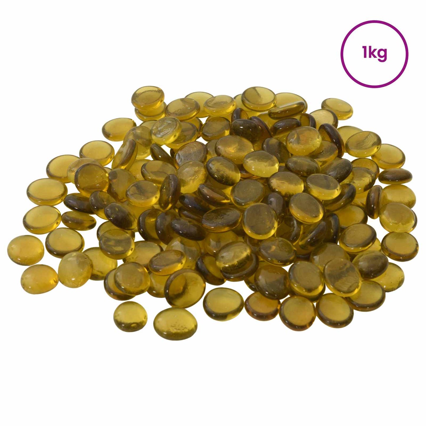 Glassnugget 17-19 mm Gul Glass
