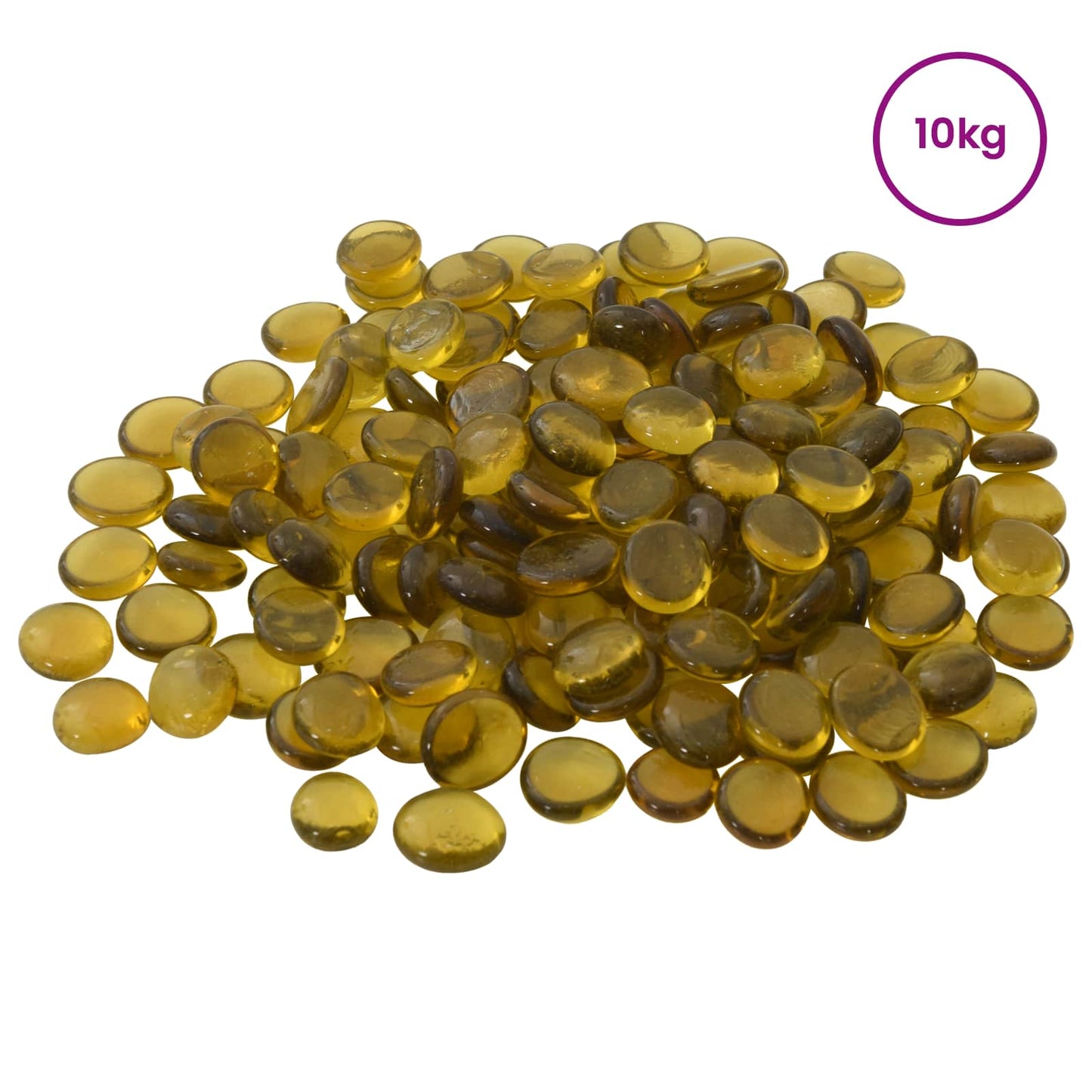 Glassnugget 17-19 mm Gul Glass