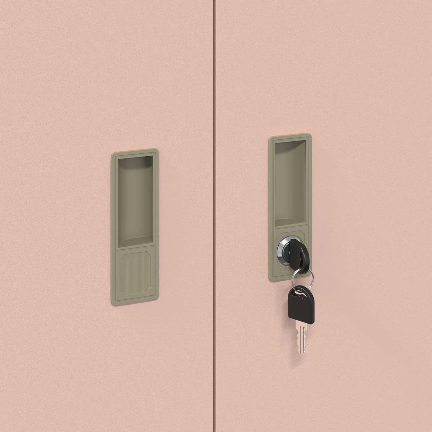 Oppbevaringsskap 2 stk. Rosa 90 x 40 x 130 cm Stål Låsbar