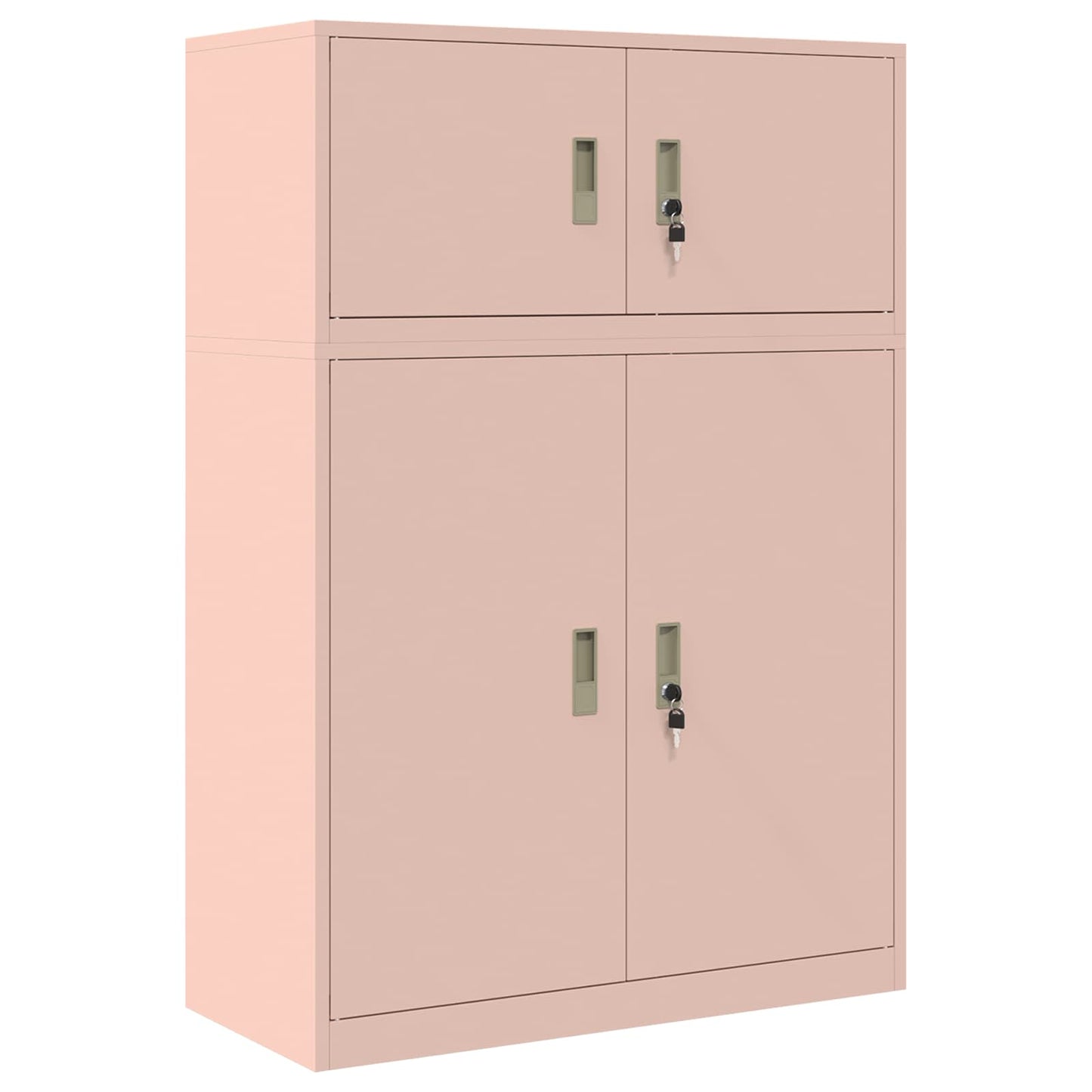 Oppbevaringsskap 2 stk. Rosa 90 x 40 x 130 cm Stål Låsbar