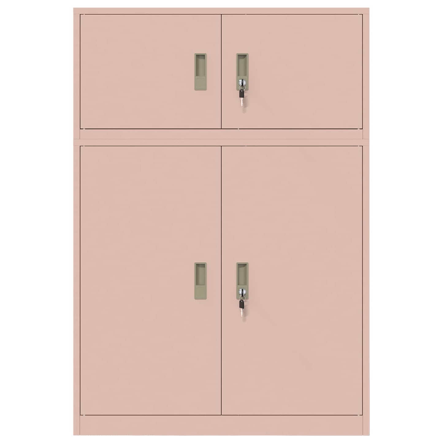 Oppbevaringsskap 2 stk. Rosa 90 x 40 x 130 cm Stål Låsbar