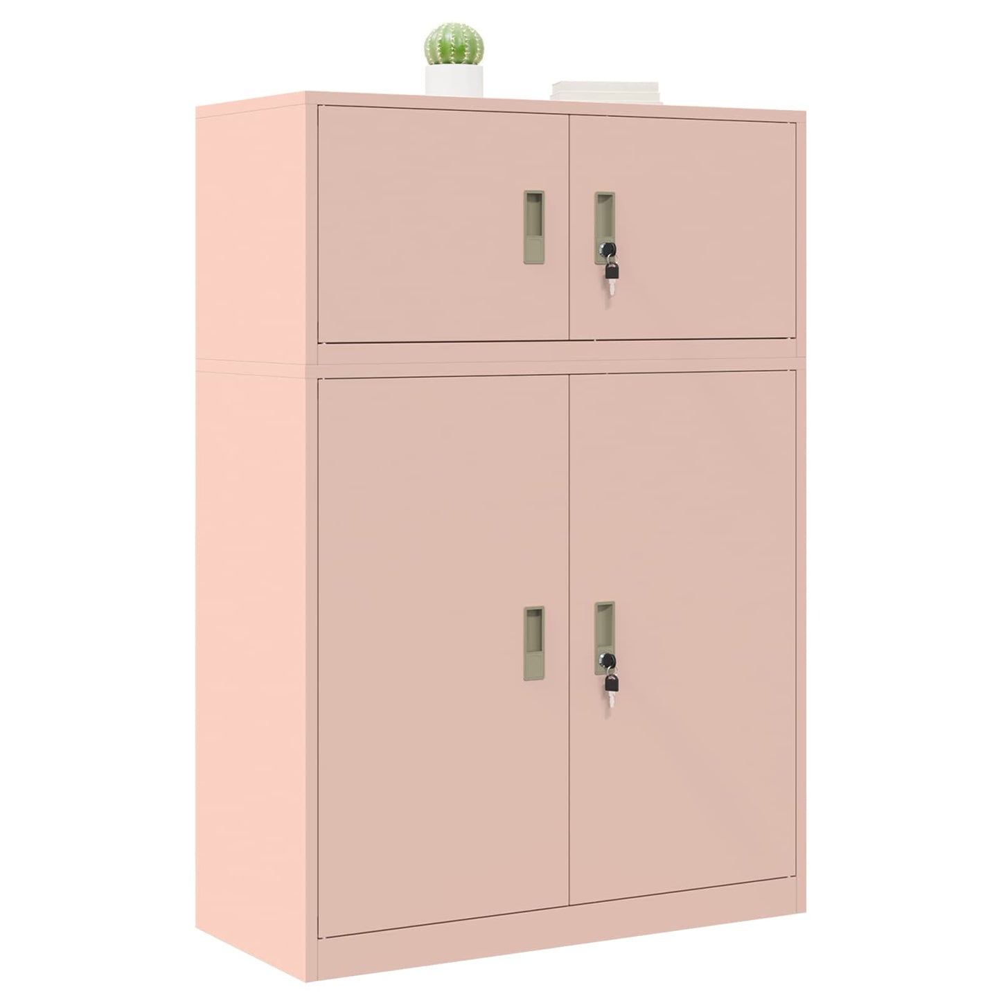 Oppbevaringsskap 2 stk. Rosa 90 x 40 x 130 cm Stål Låsbar