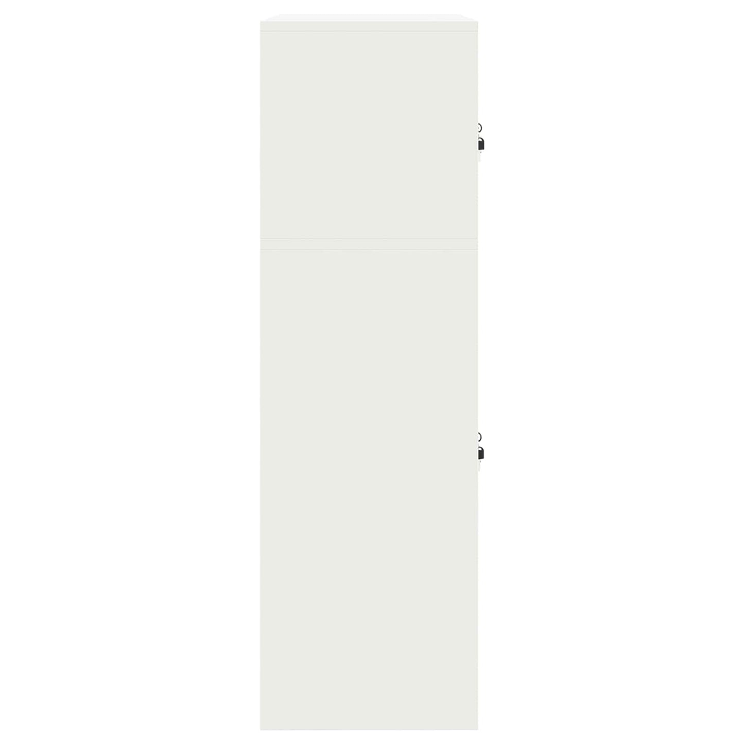 Oppbevaringsskap 2 stk. Hvit 90 x 40 x 130 cm Stål Låsbar