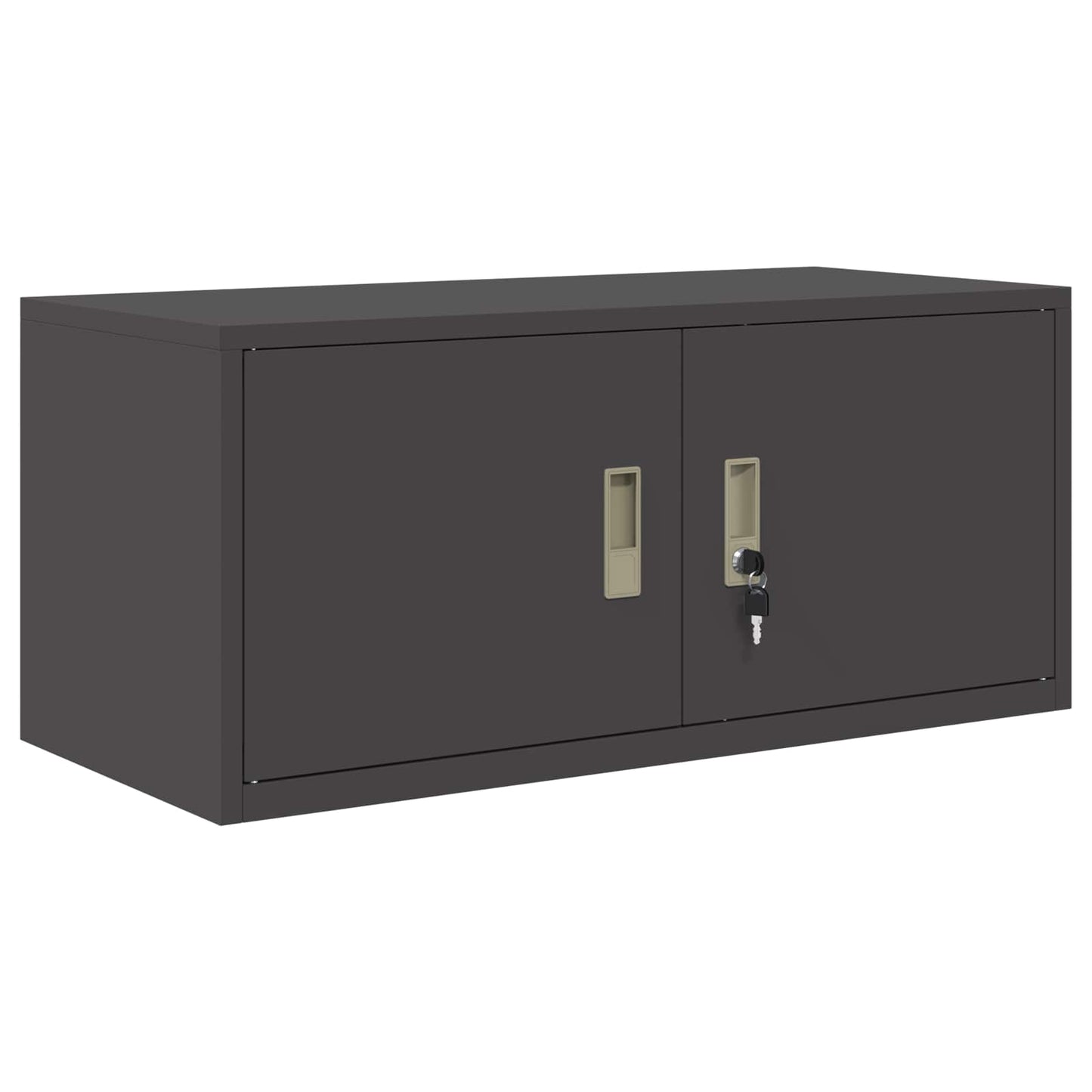 Oppbevaringsskap 2 stk. Svart 90 x 40 x 145 cm Stål Låsbar