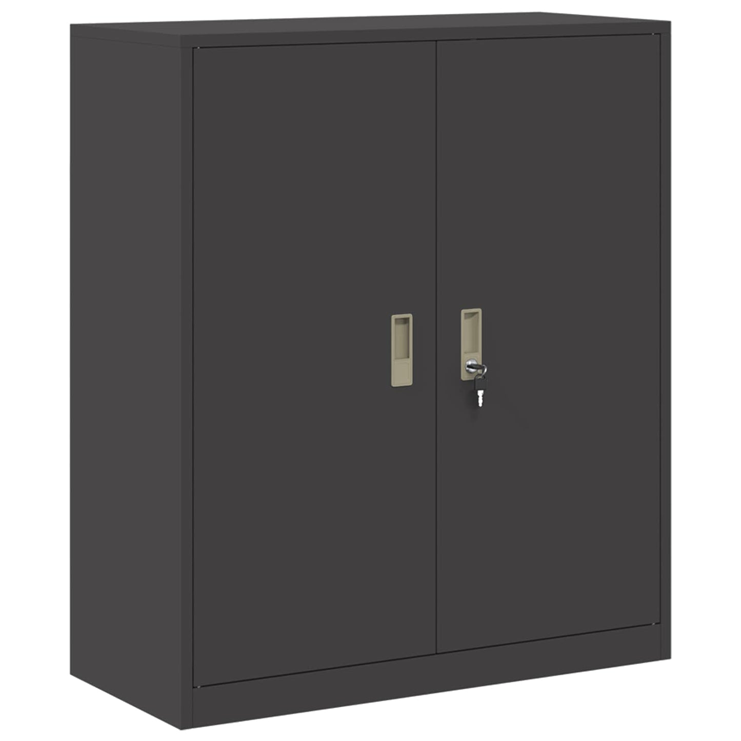 Oppbevaringsskap 2 stk. Svart 90 x 40 x 145 cm Stål Låsbar