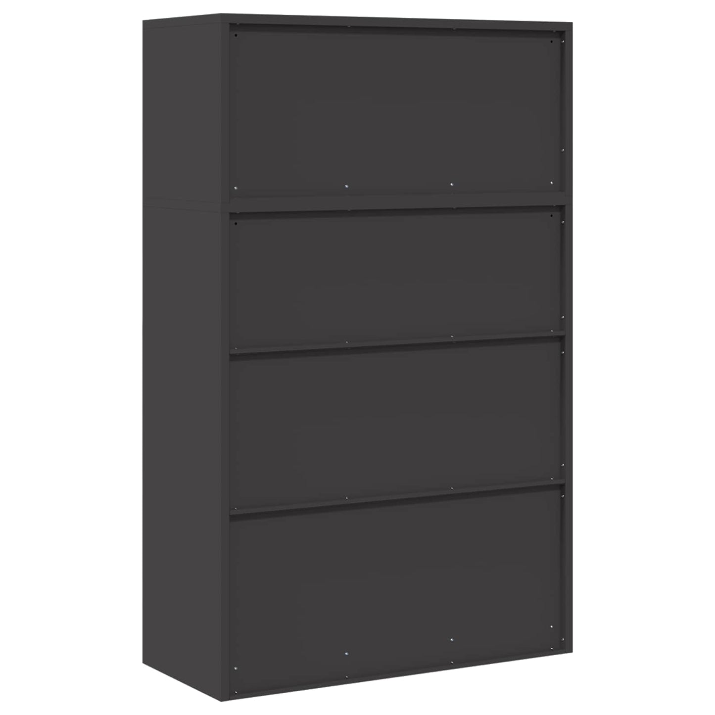 Oppbevaringsskap 2 stk. Svart 90 x 40 x 145 cm Stål Låsbar