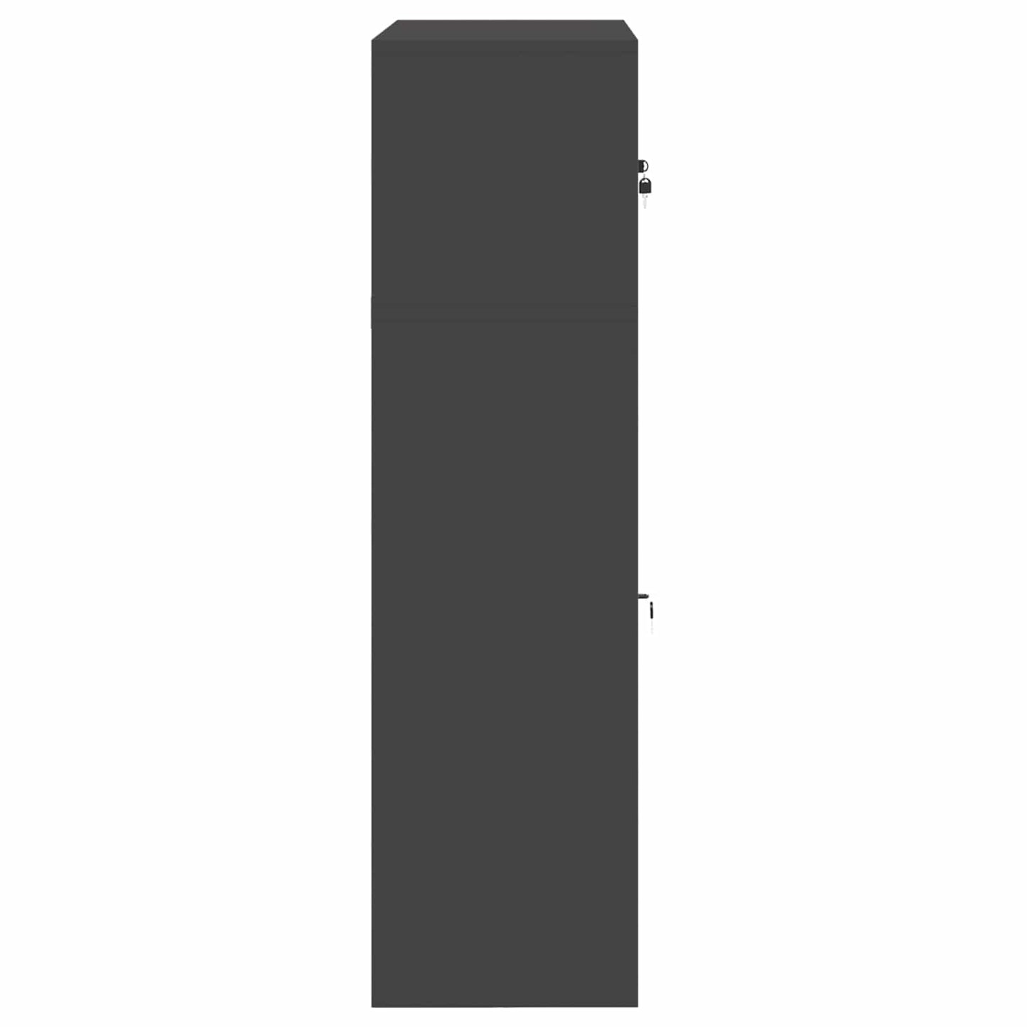 Oppbevaringsskap 2 stk. Svart 90 x 40 x 145 cm Stål Låsbar