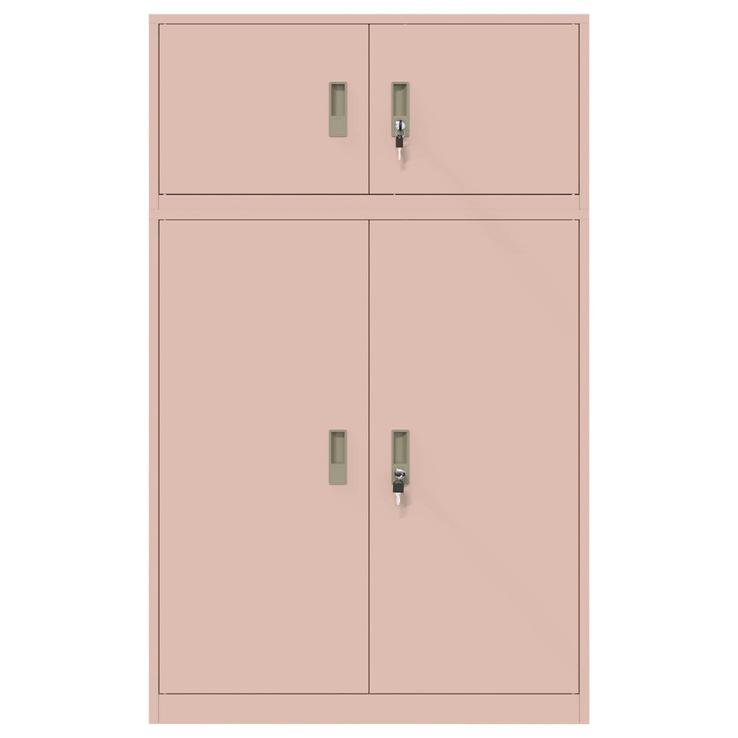 Oppbevaringsskap 2 stk. Rosa 90 x 40 x 145 cm Stål Låsbar