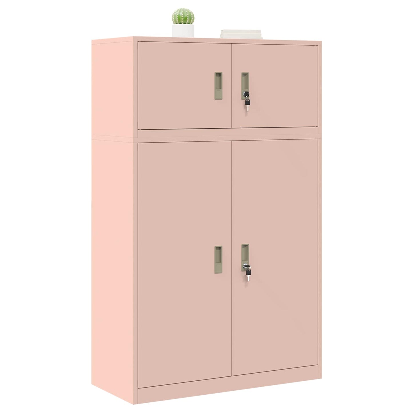 Oppbevaringsskap 2 stk. Rosa 90 x 40 x 145 cm Stål Låsbar