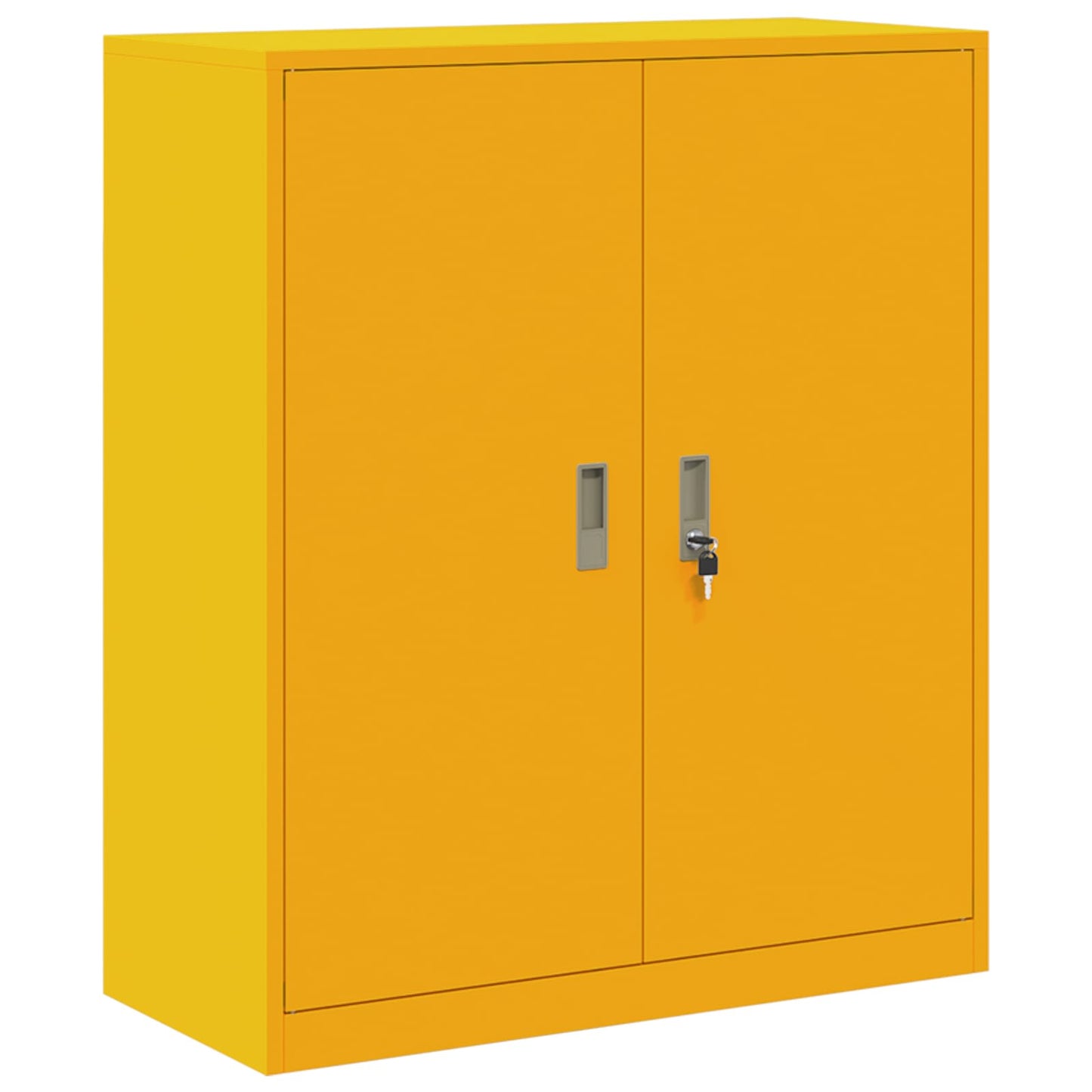 Oppbevaringsskap 2 stk. Sennepsgul 90 x 40 x 145 cm Stål Låsbar