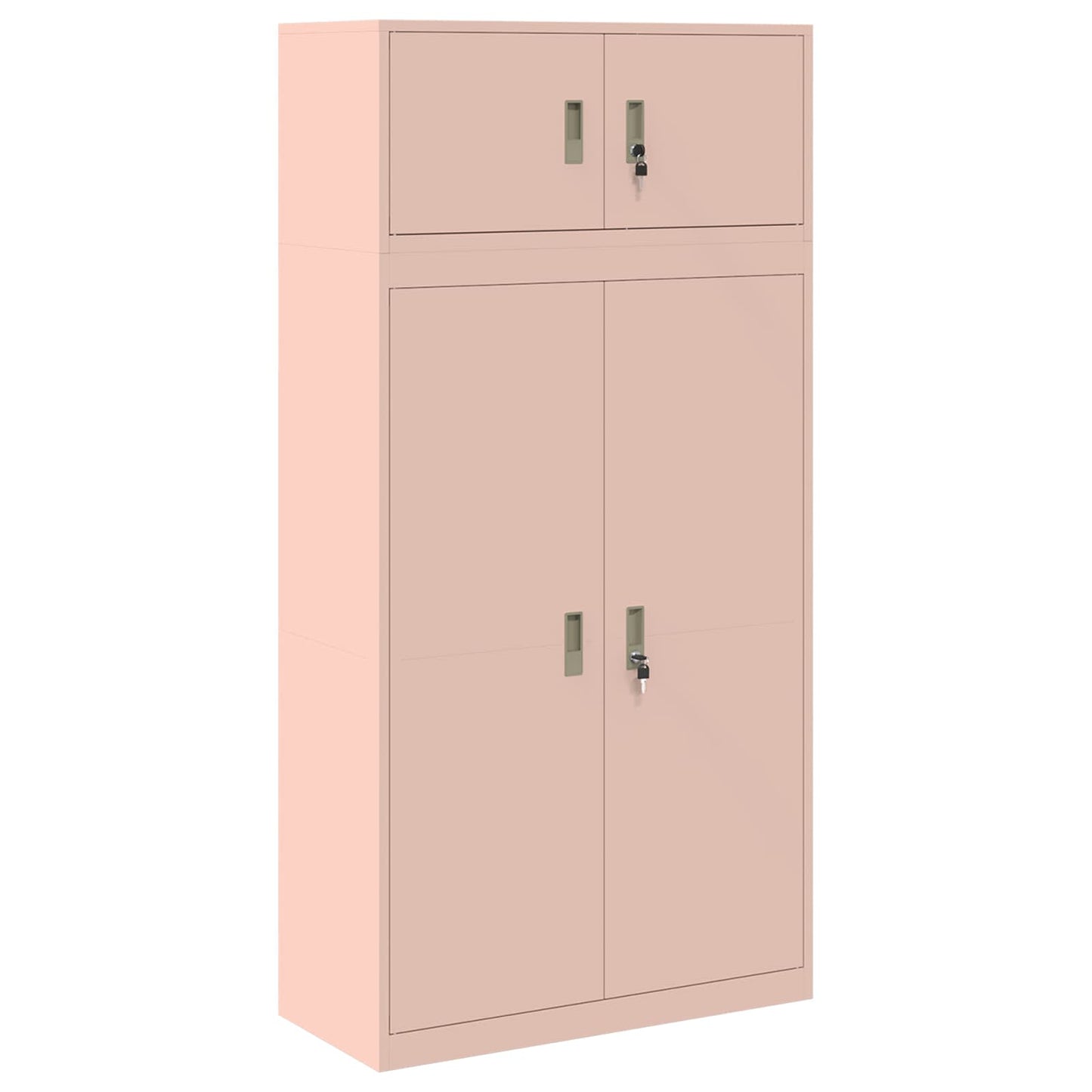 Oppbevaringsskap 2 stk. Rosa 90 x 40 x 180 cm Stål Låsbar