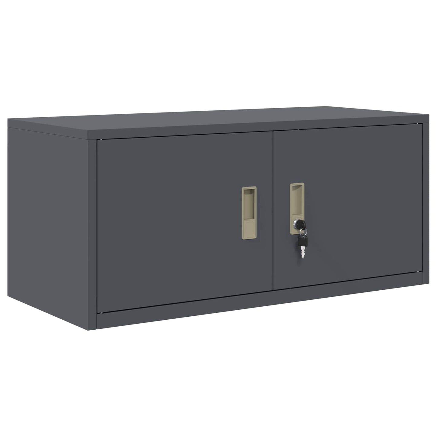 Oppbevaringsskap 2 stk. Antrasitt 90 x 40 x 180 cm Stål Låsbar
