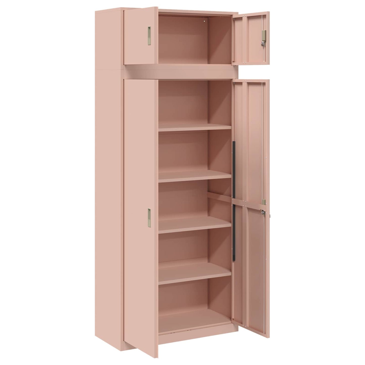 Oppbevaringsskap 2 stk. Rosa 90 x 40 x 220 cm Stål Låsbar