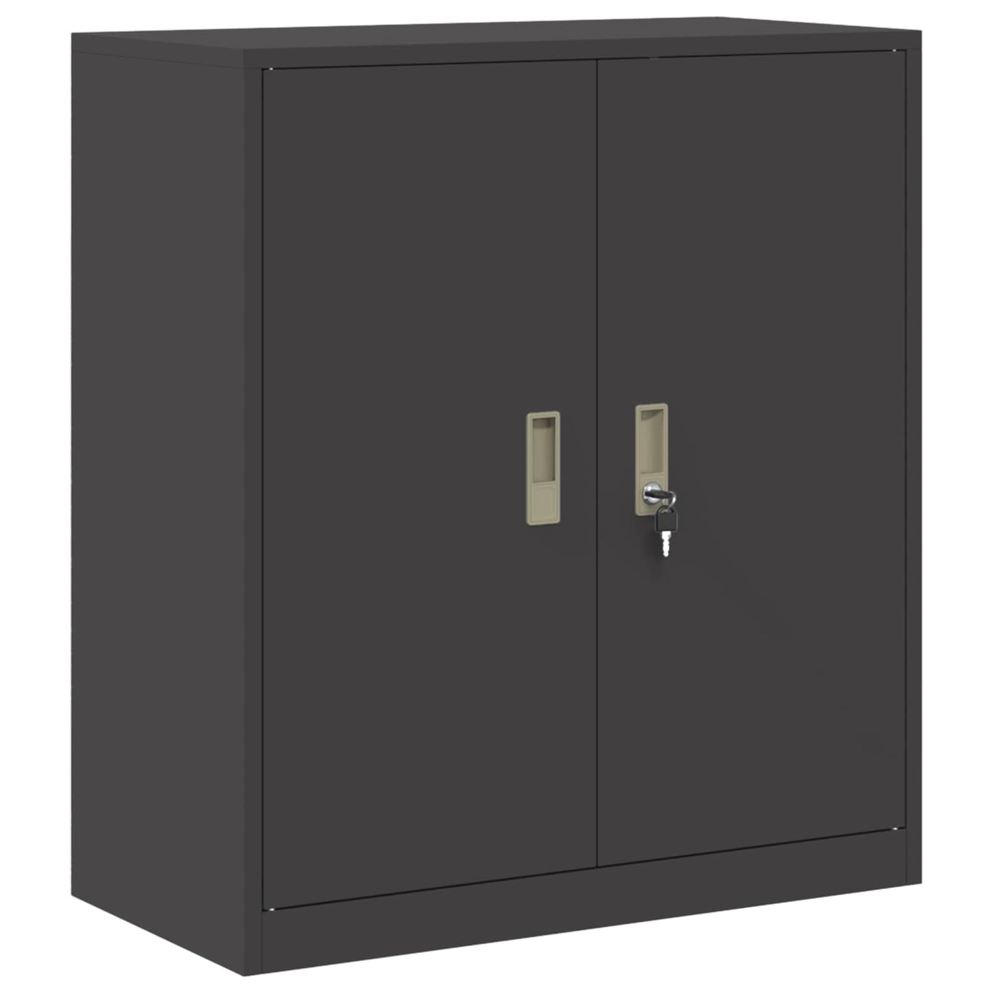 Oppbevaringsskap 2 stk. Svart 80 x 40 x 130 cm Stål Låsbar