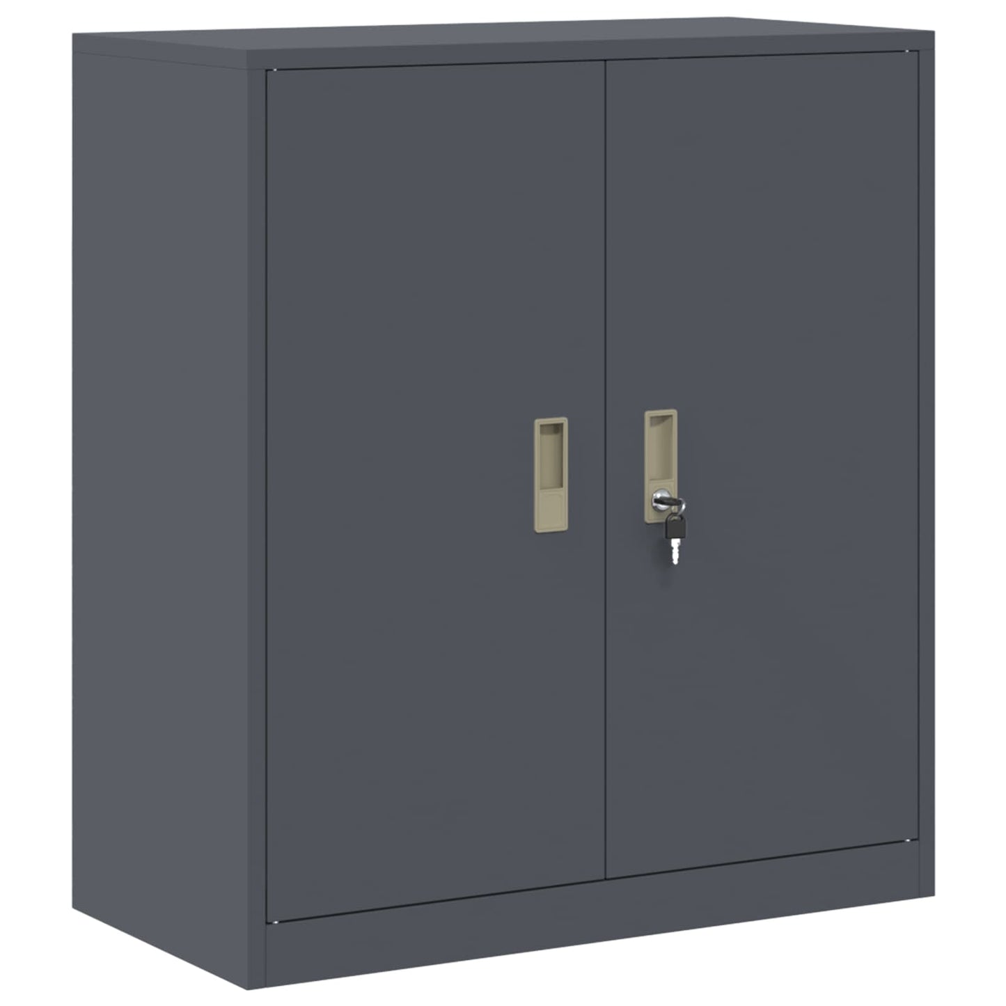 Oppbevaringsskap 2 stk. Antrasitt 80 x 40 x 130 cm Stål Låsbar