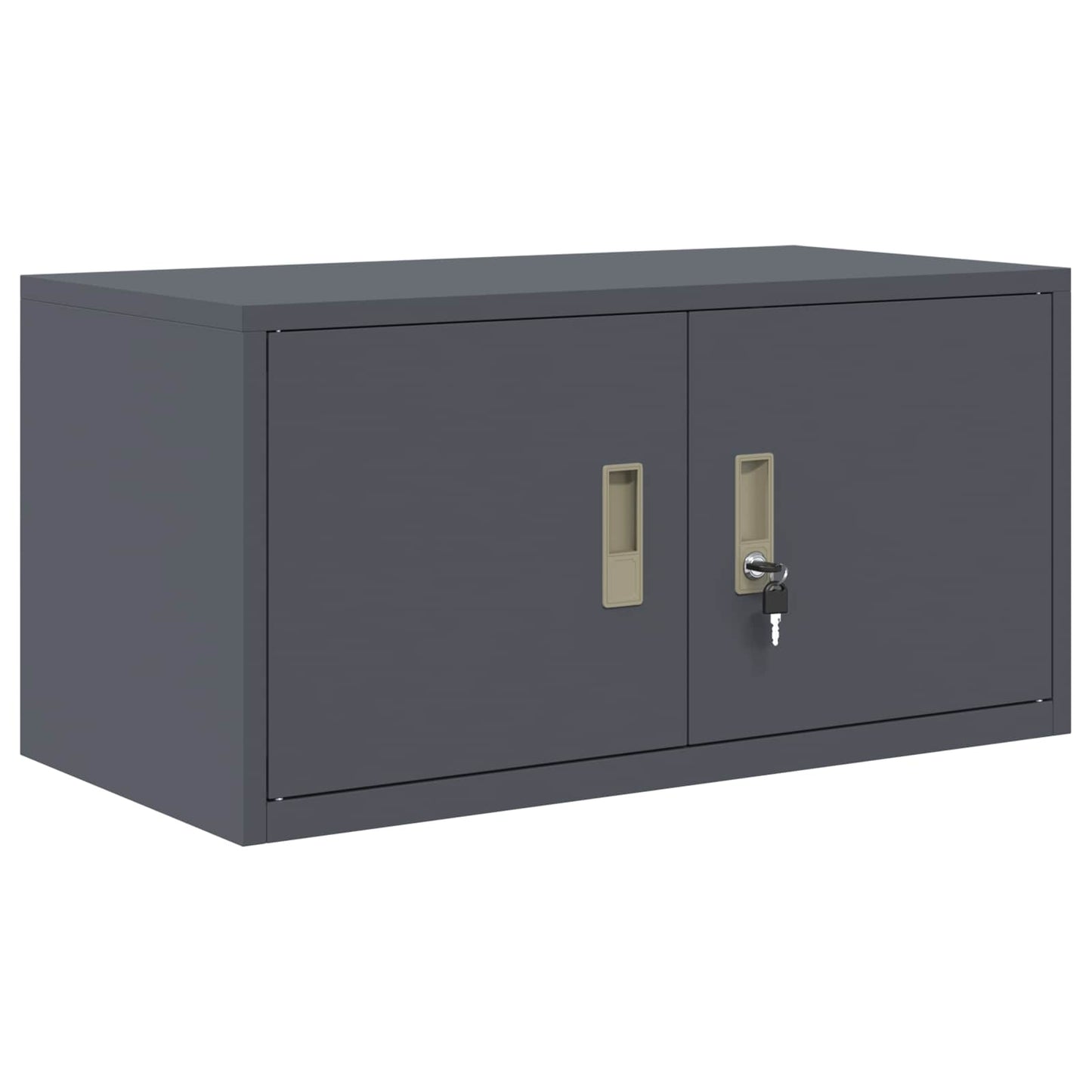 Oppbevaringsskap 2 stk. Antrasitt 80 x 40 x 130 cm Stål Låsbar