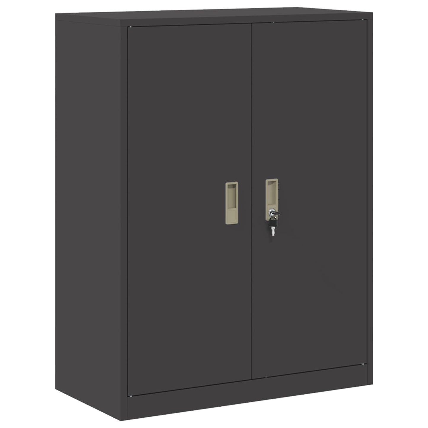 Oppbevaringsskap 2 stk. Svart 80 x 40 x 145 cm Stål Låsbar