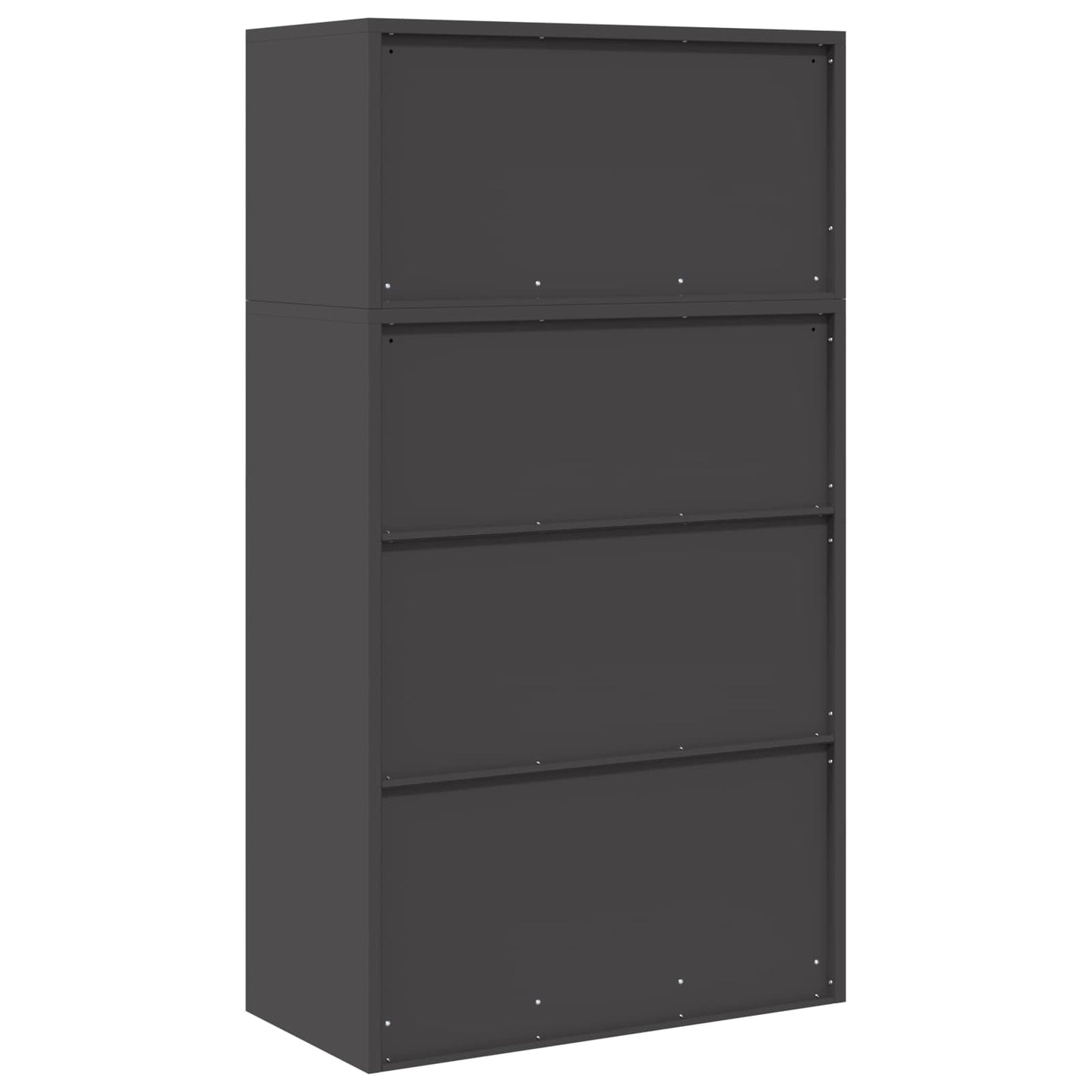 Oppbevaringsskap 2 stk. Svart 80 x 40 x 145 cm Stål Låsbar