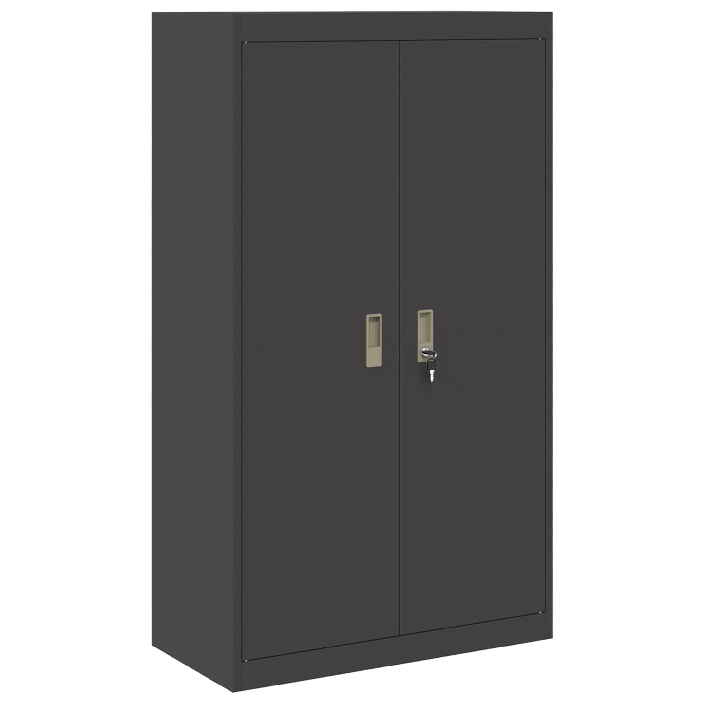 Oppbevaringsskap 2 stk. Svart 80 x 40 x 180 cm Stål Låsbar