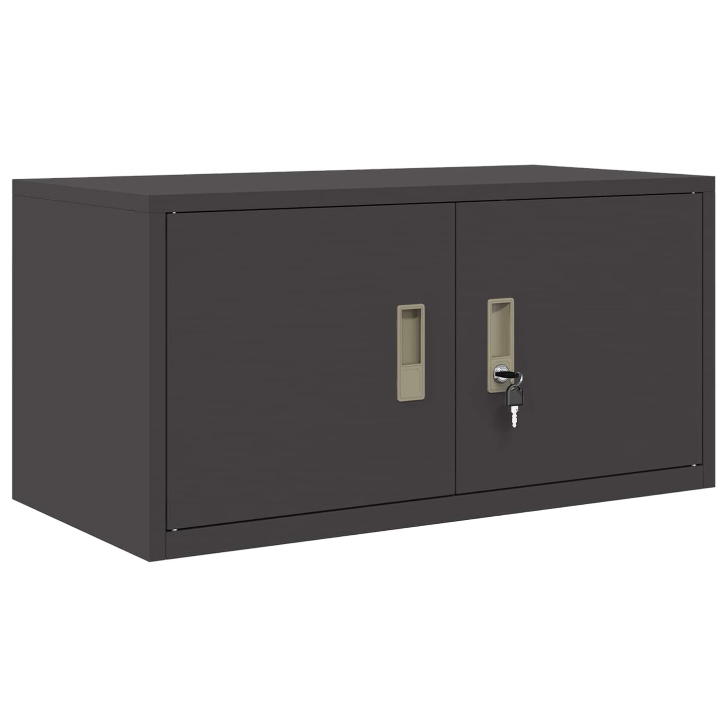 Oppbevaringsskap 2 stk. Svart 80 x 40 x 180 cm Stål Låsbar