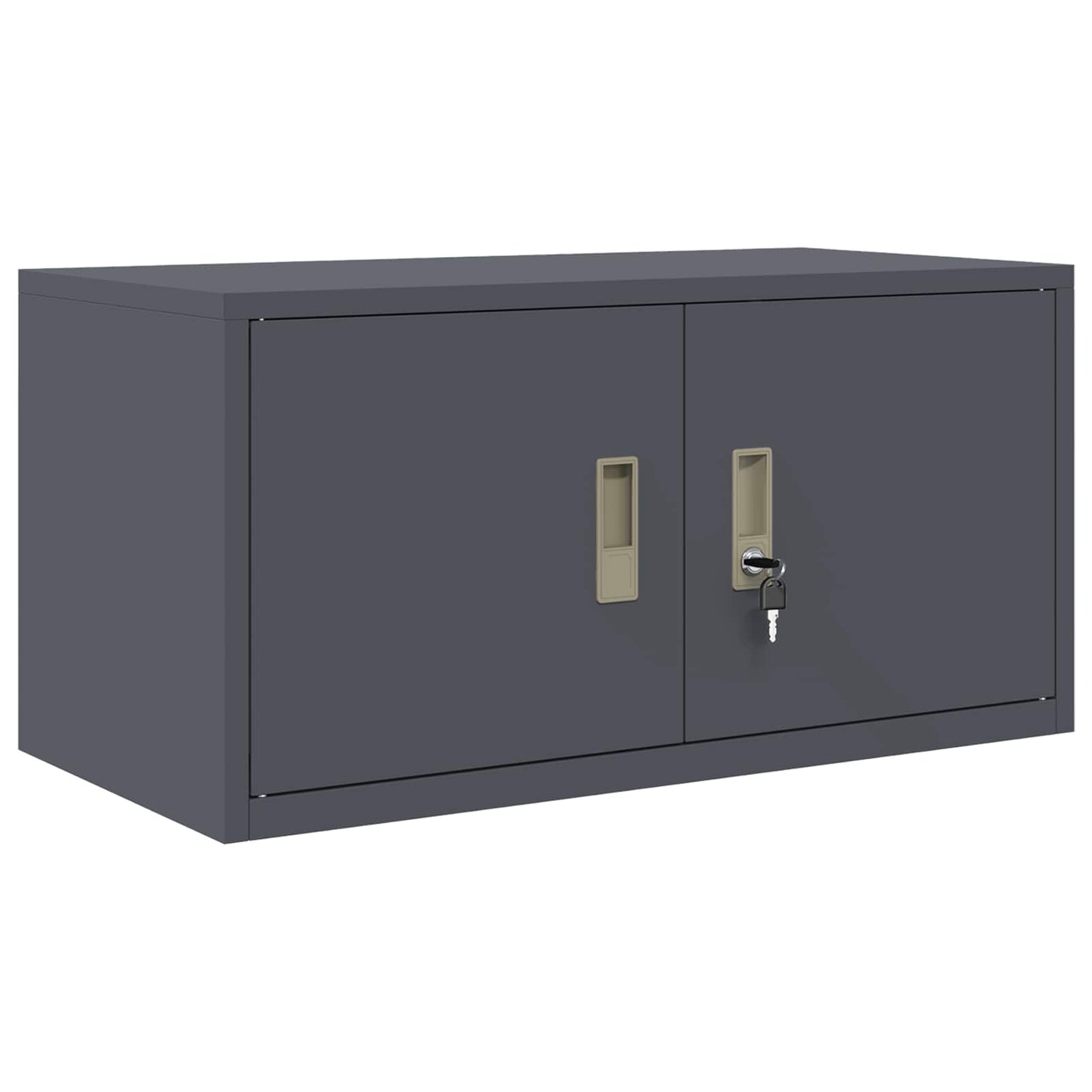 Oppbevaringsskap 2 stk. Antrasitt 80 x 40 x 180 cm Stål Låsbar